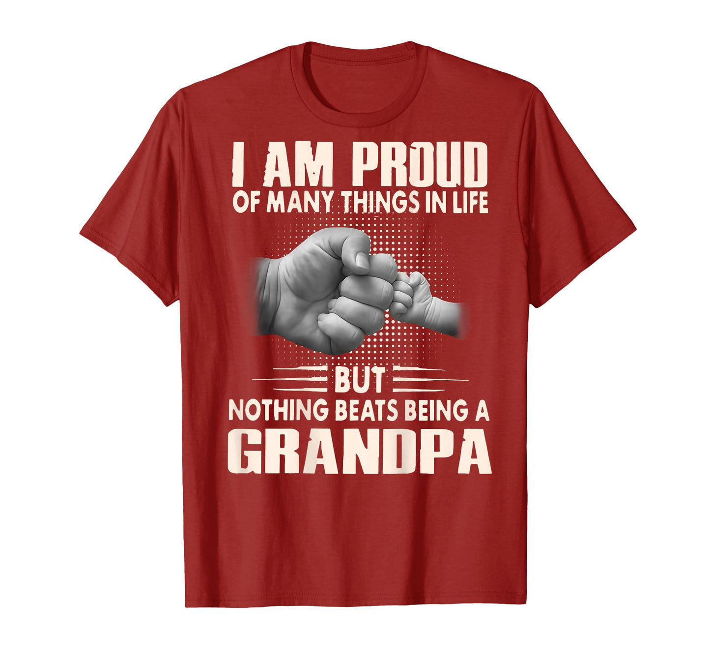 ON Back I'm Proud of Many Things Nothing Beats Being Grandpa T-Shirt