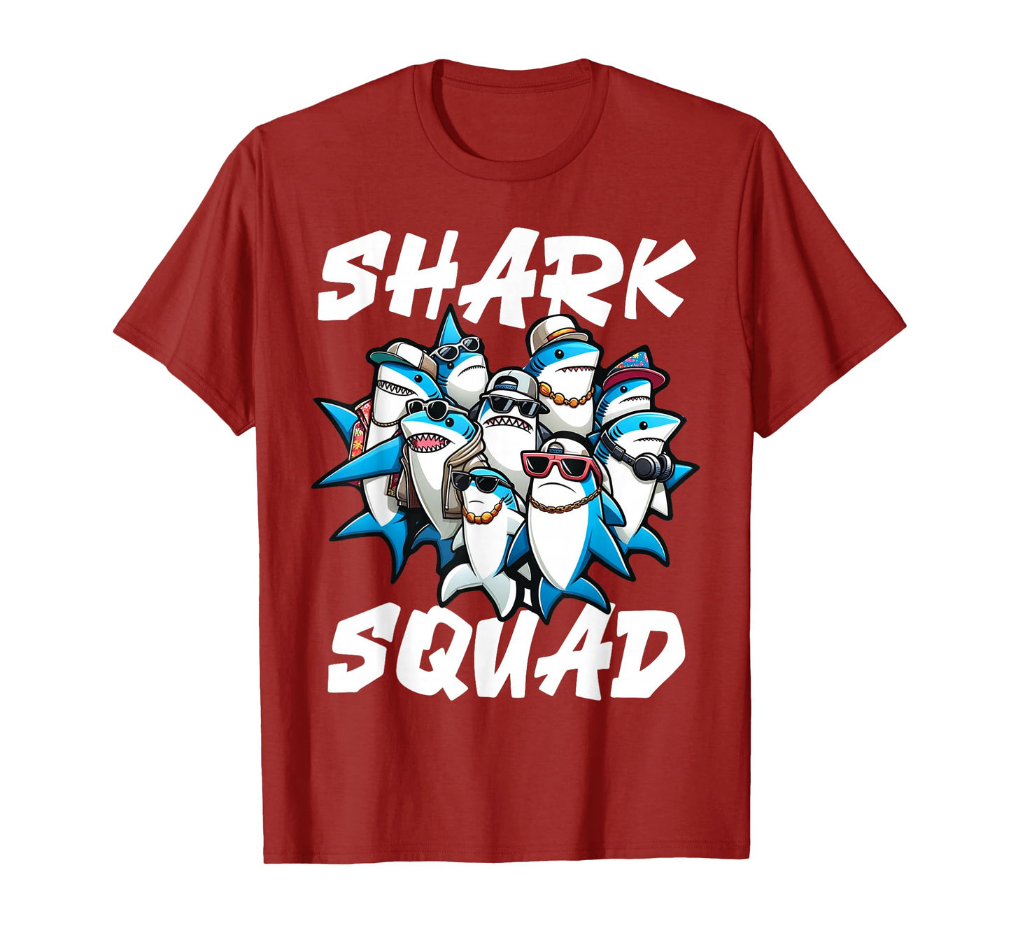 Cool Shark Shark Squad Beach Funny Shark T-Shirt