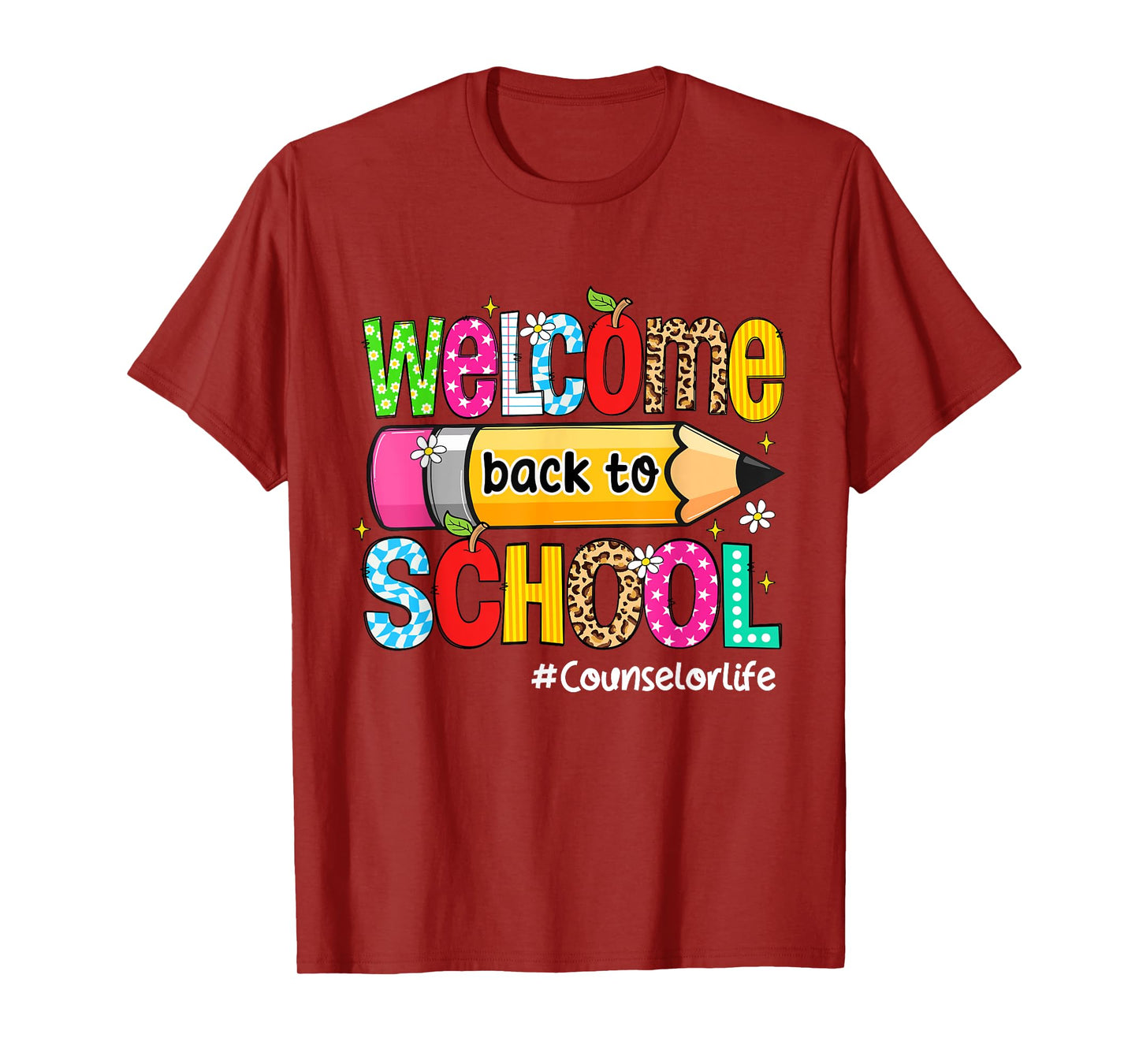 Welcome Back To School Counselor Life Leopard T-Shirt