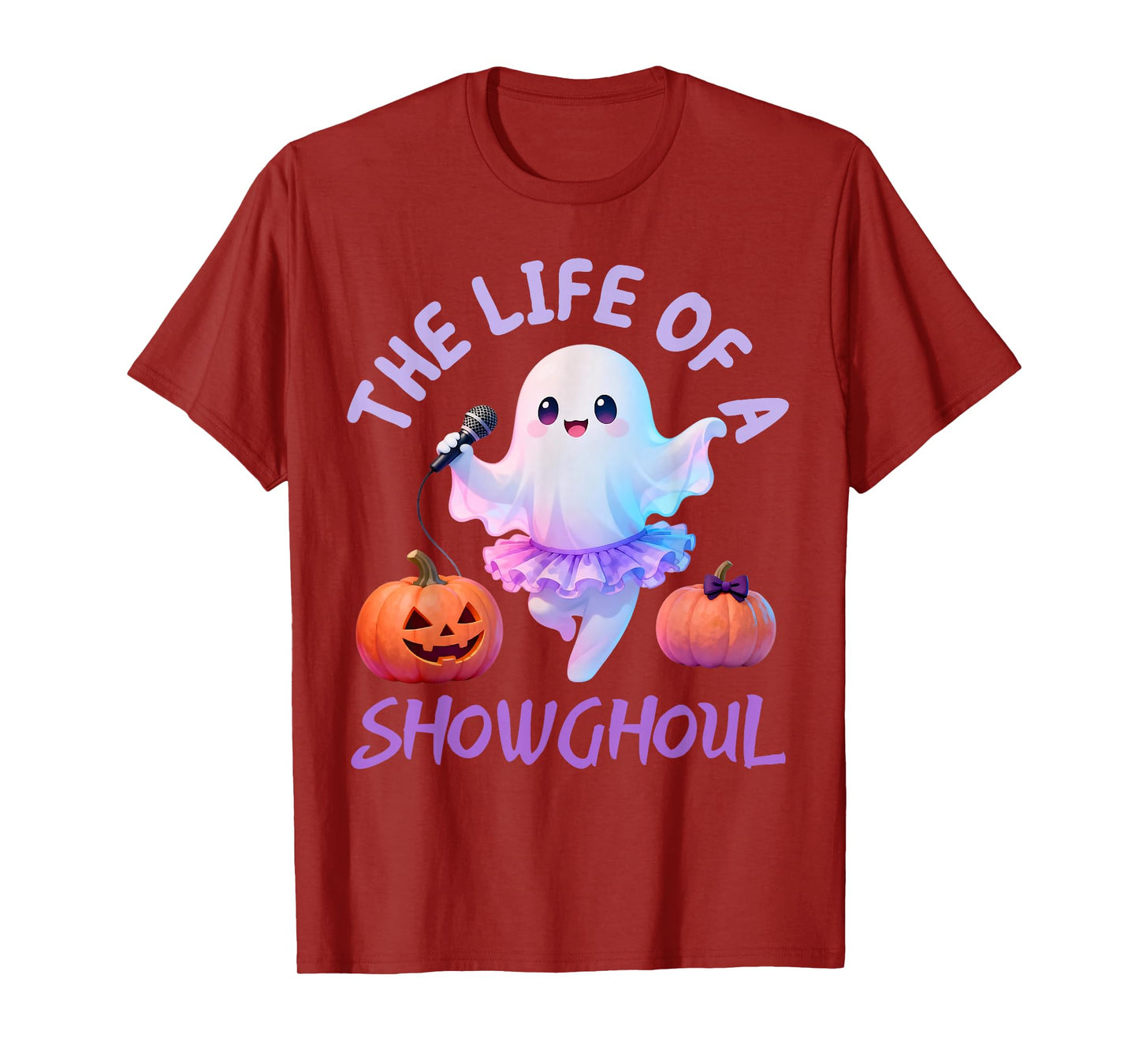 The Life of A Showghoul Halloween Show Ghost Skeleton Girls T-Shirt