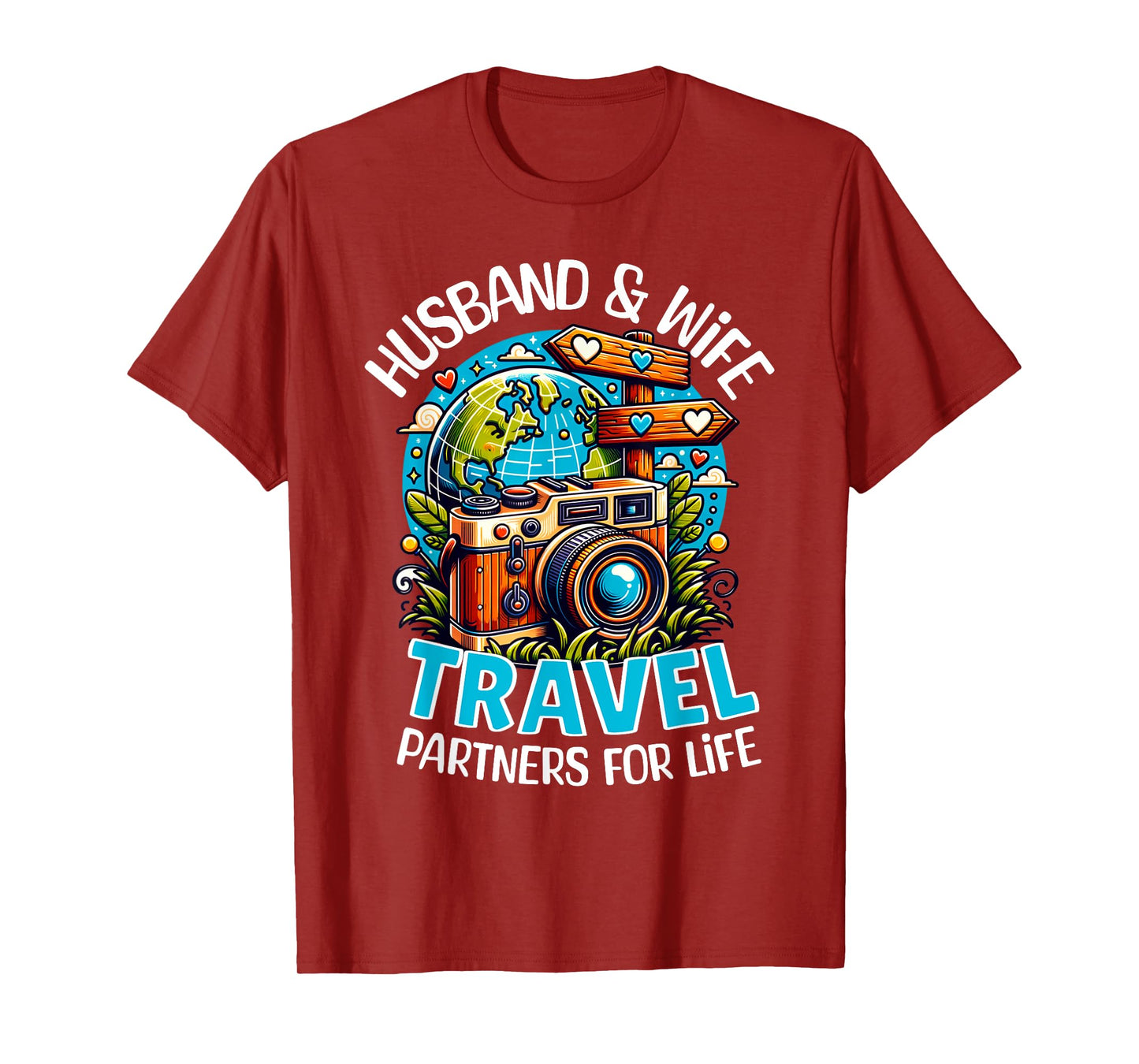 Couple Matching Husband And Wife Travel Partners For Life T-Shirt