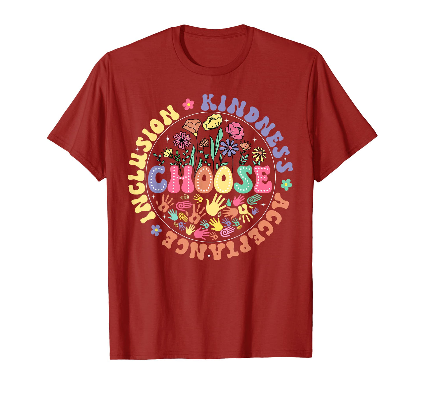 Choose Kindness Acceptance Inclusion Unity Day Floral T-Shirt