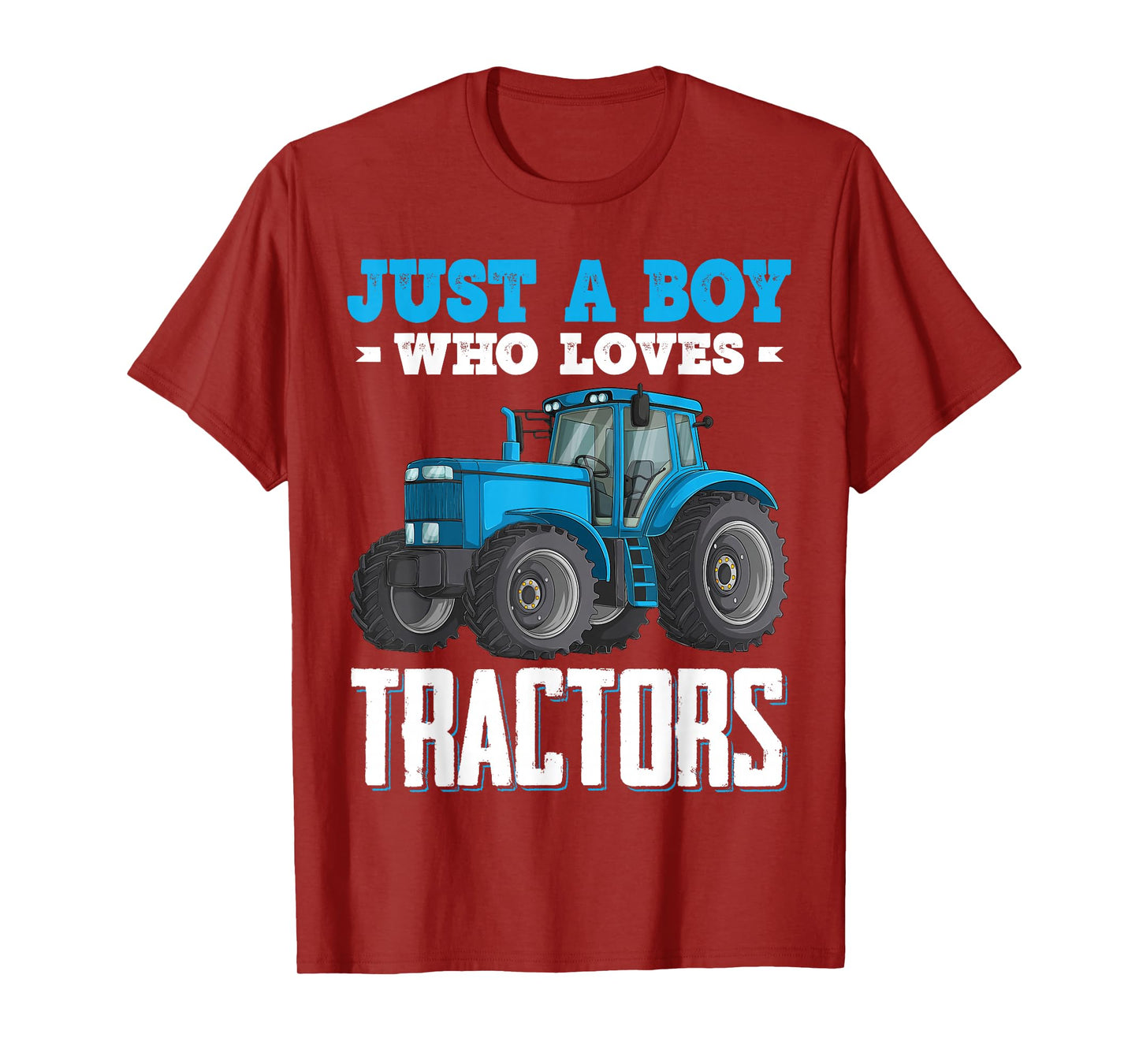 Just A Boy Who Loves Tractors Farm Trucks Boys Toddlers Kids T-Shirt