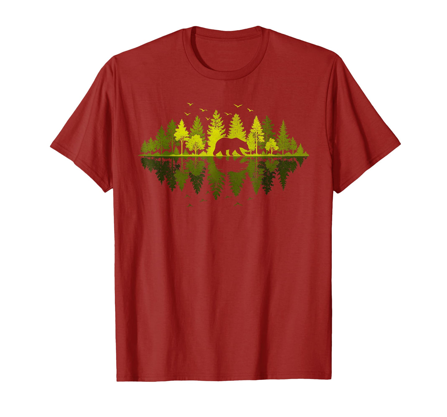 Trees Reflection Wildlife Nature Animal Bear Outdoor T-Shirt