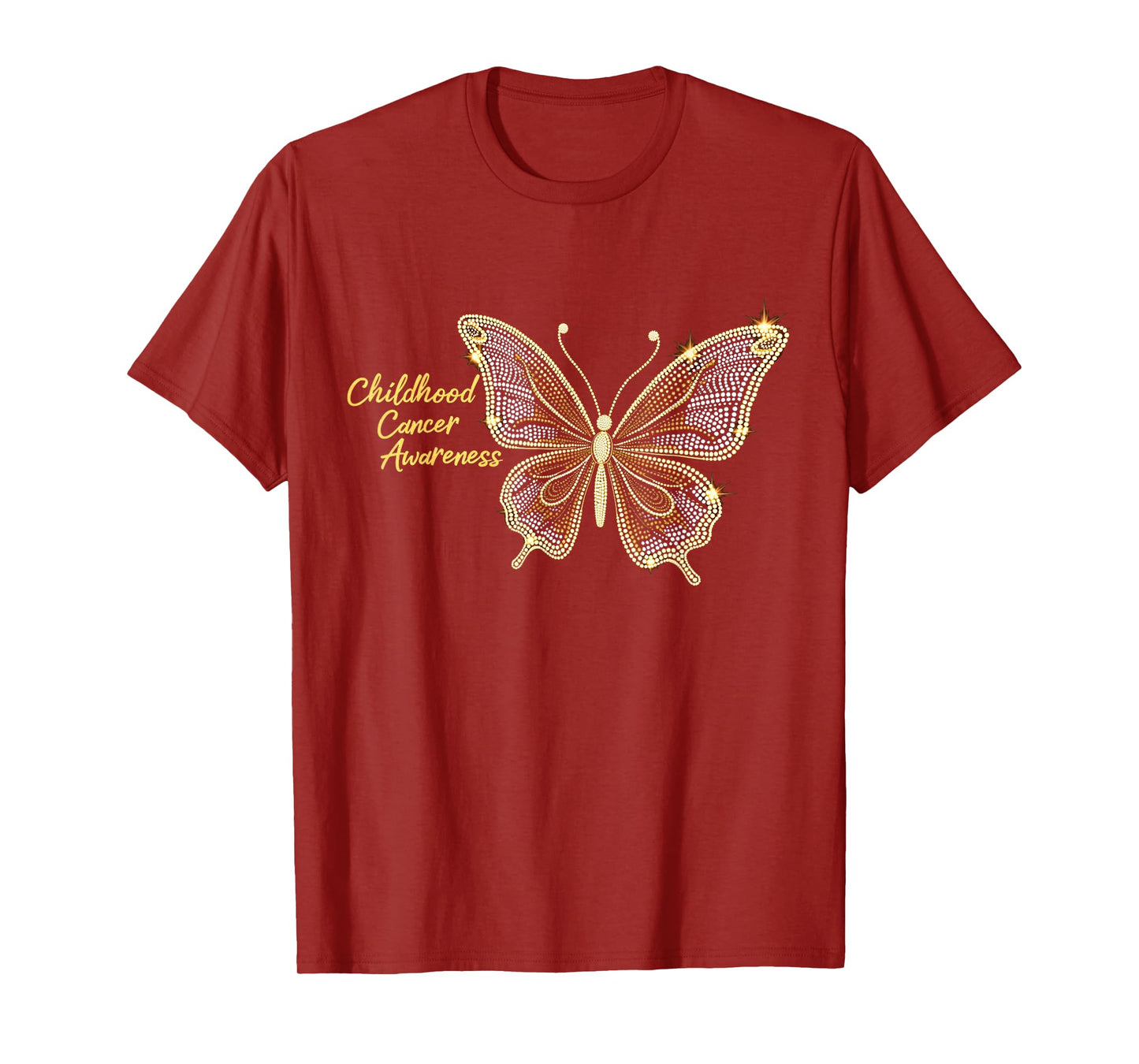 Childhood Cancer Awareness Butterfly Warrior Supporter T-Shirt