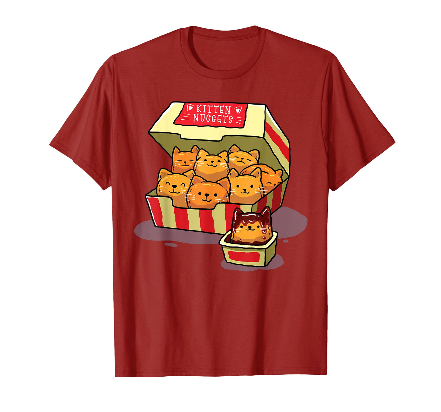 InGENIUS Funny Cat Owner Shirts & Gifts Kitten Nuggets Food Pun Cat Lover Gift Chicken Nuggets Unisex-Adults T-Shirt Black Small