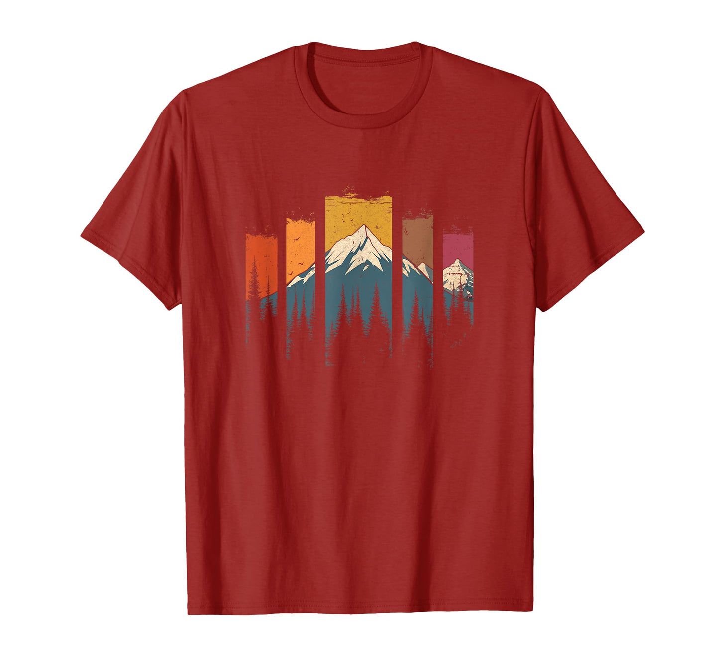 Wildlife Forest Nature Trees Retro Outdoors Mountains Hiking T-Shirt