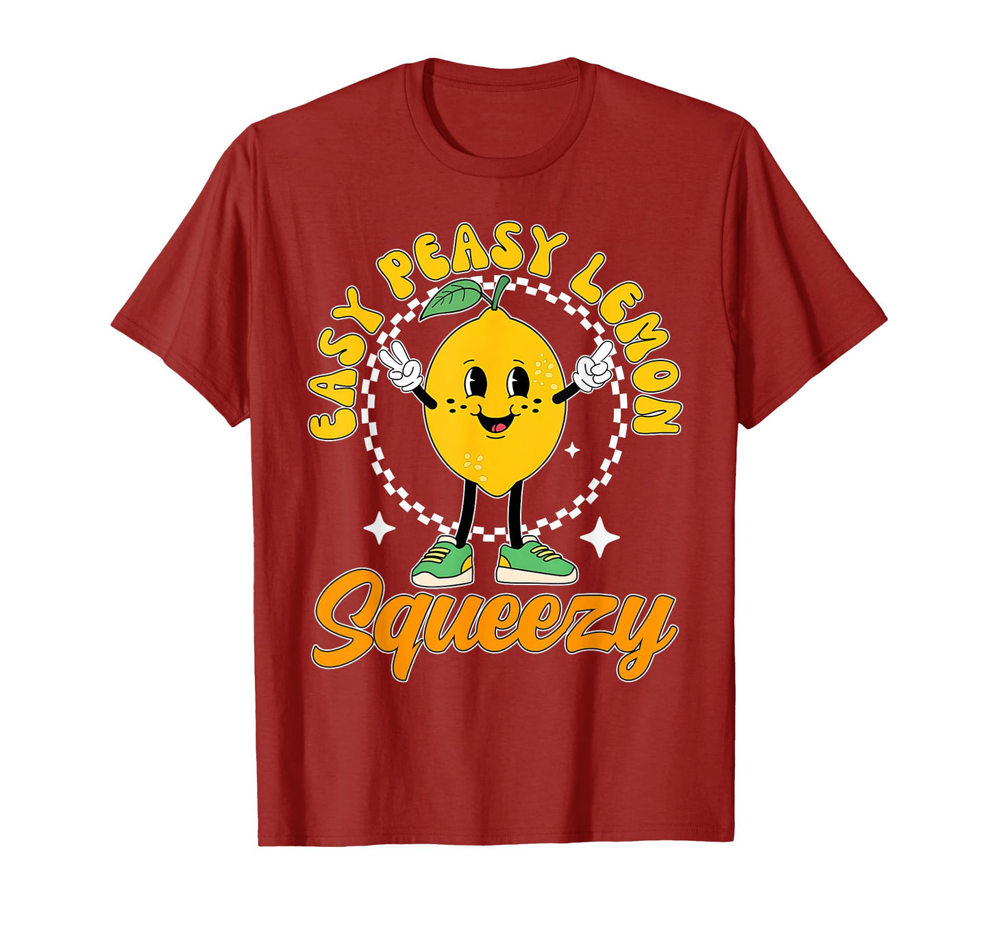 Retro Groovy Easy Peasy Lemon Squeezy Hello Summer Vacation T-Shirt