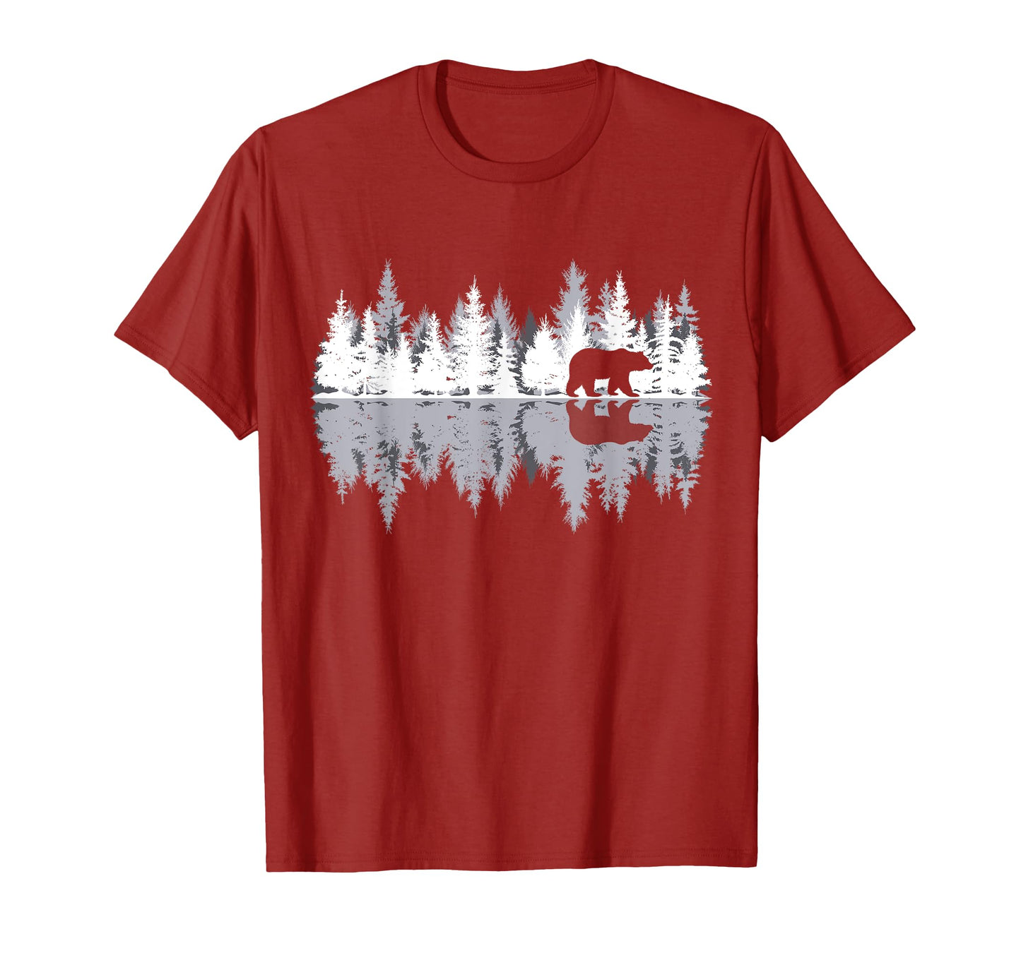 Retro Wildlife Bear Outdoor Forest Nature Outdoor Reflection T-Shirt