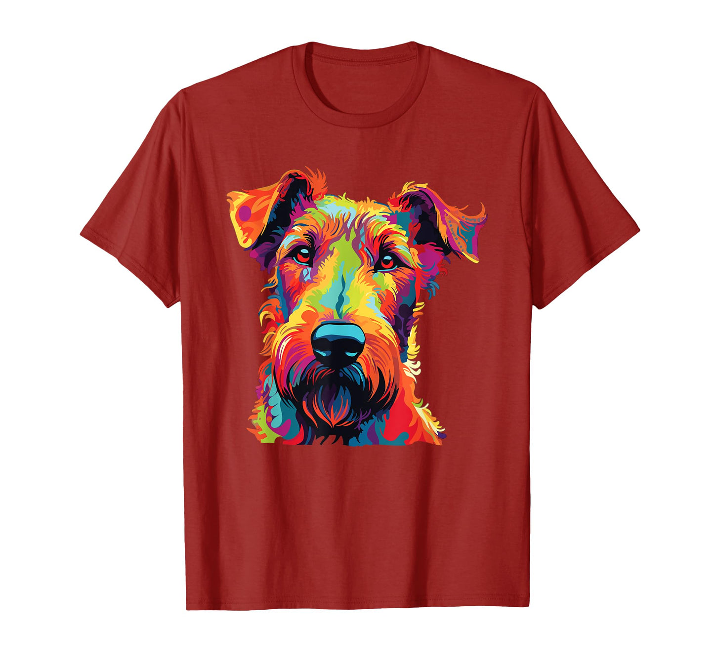 Watercolor Colorful Irish Terrier Dog Men Women Kids T-Shirt