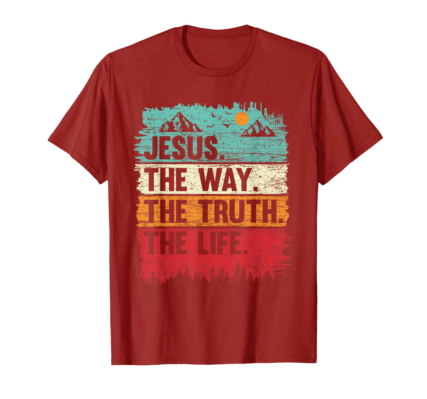 Boys Jesus Shirt The Way Truth Life Kids Christian Worship T-Shirt