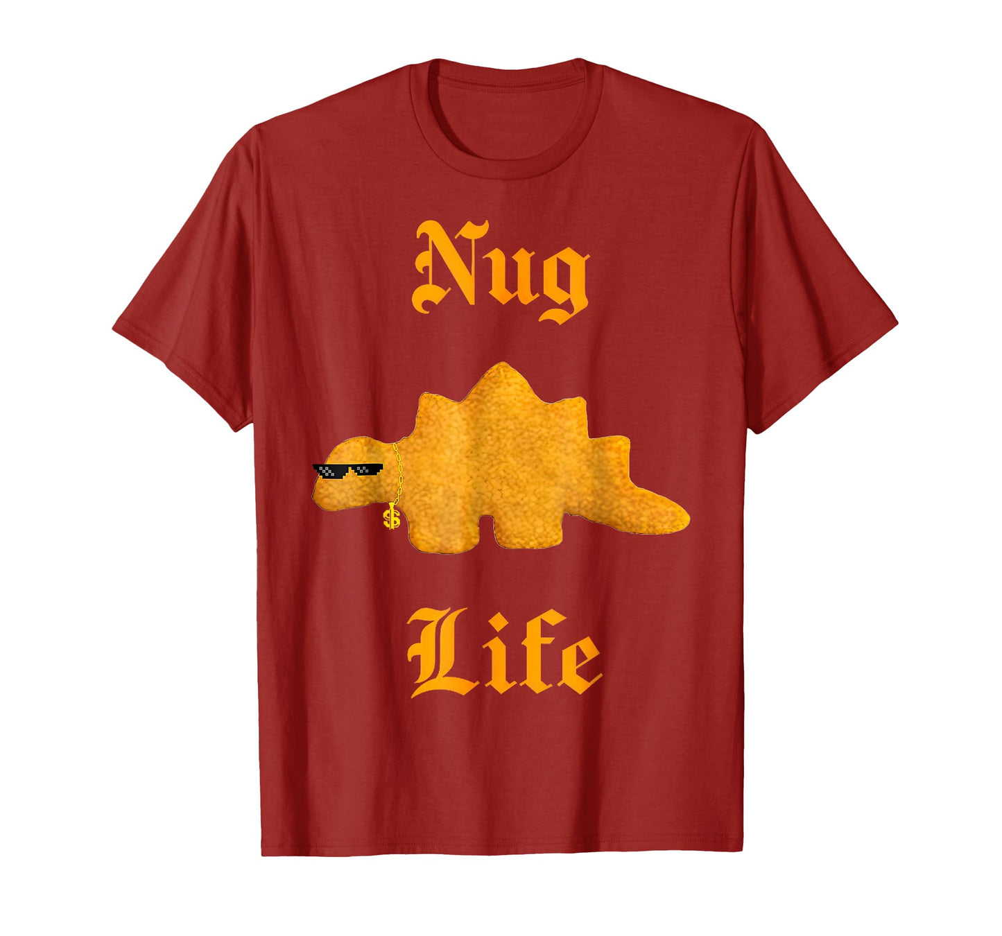 Nug Life Dinosaur Chicken Nugget Funny Retro T-Shirt