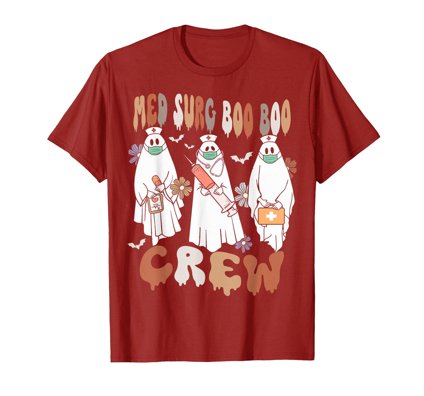 Med Surg Boo Crew Ghost Nurse Halloween Women T-Shirt