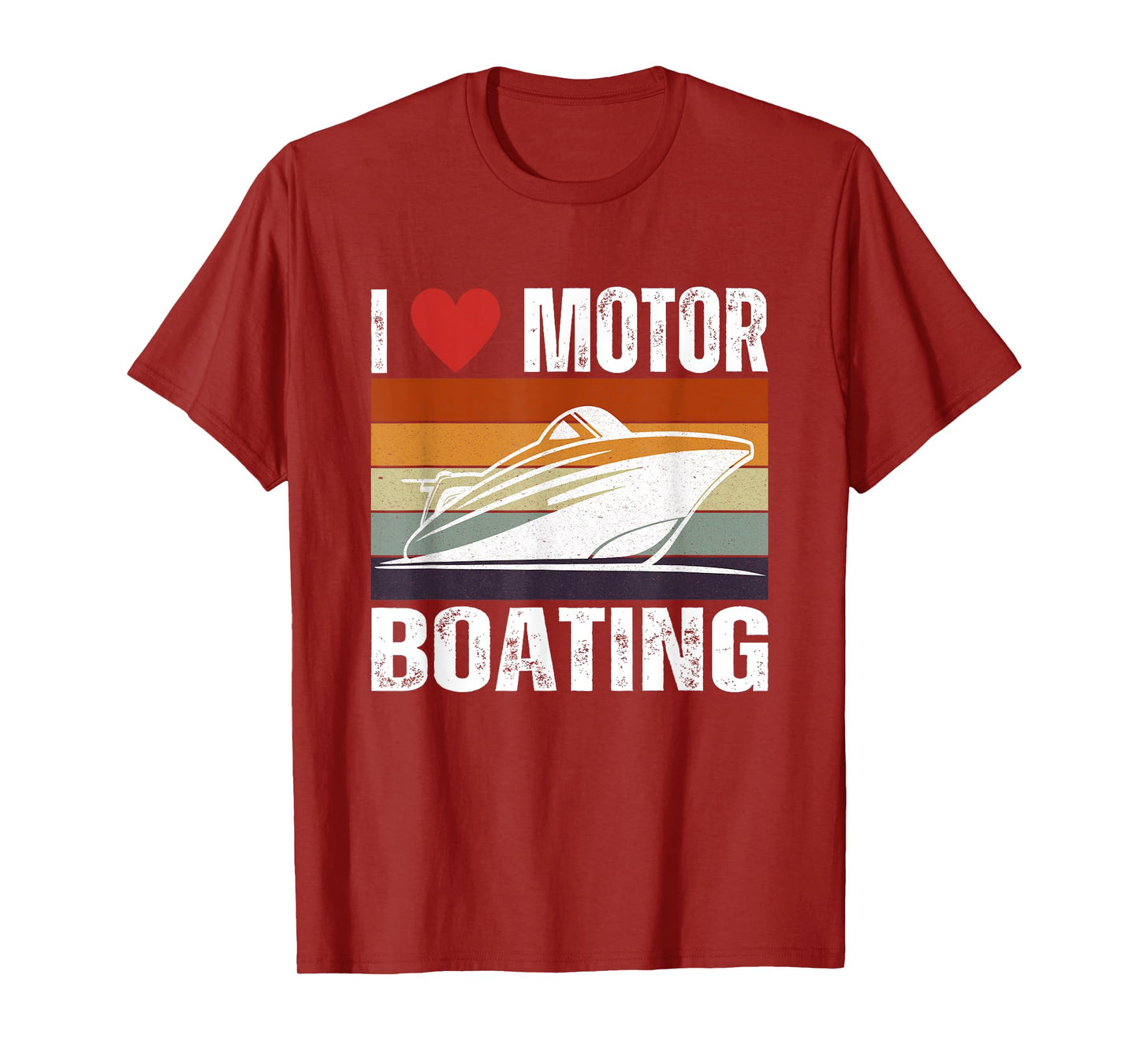 Mens Funny Boater Life Speed Boat Captain I Love Motor Boating T-Shirt