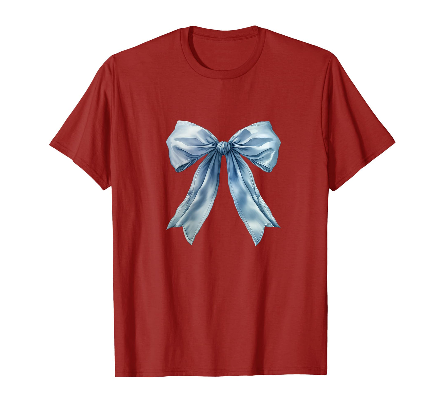 Baby Blue Bow Cute Coquette y2k Clean Girl Aesthetic Women T-Shirt
