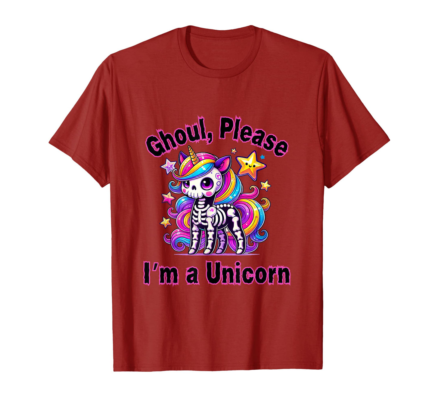 Cute Ghoul Please I'm a Unicorn Spooky Glam Halloween T-Shirt