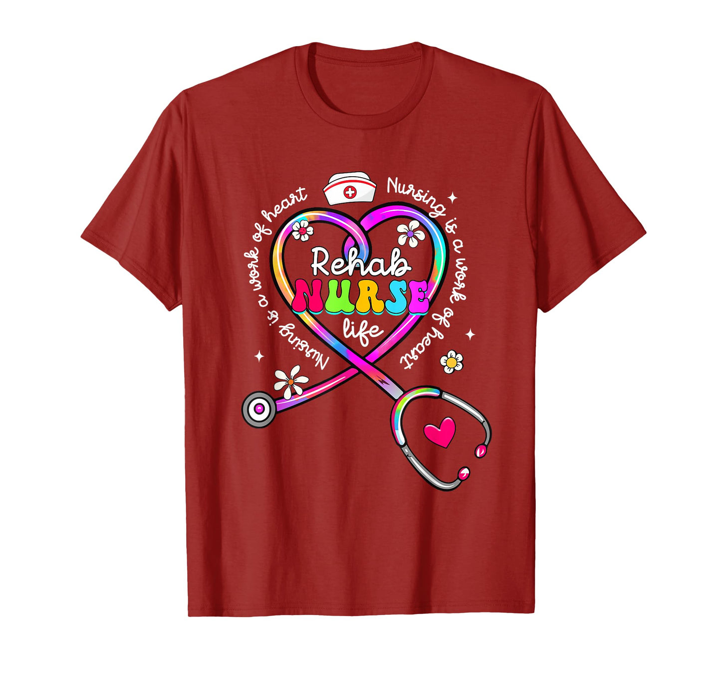 Nursing Is A Work Of Heart Tie Dye Phlebotomy Life Gifts T-Shirt