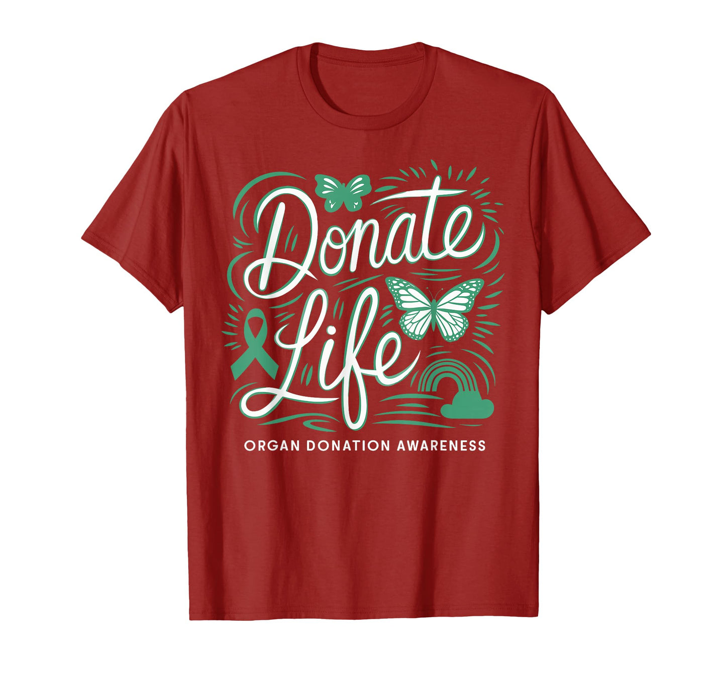 Organ Donation Awareness Green Ribbon Donate Life T-Shirt