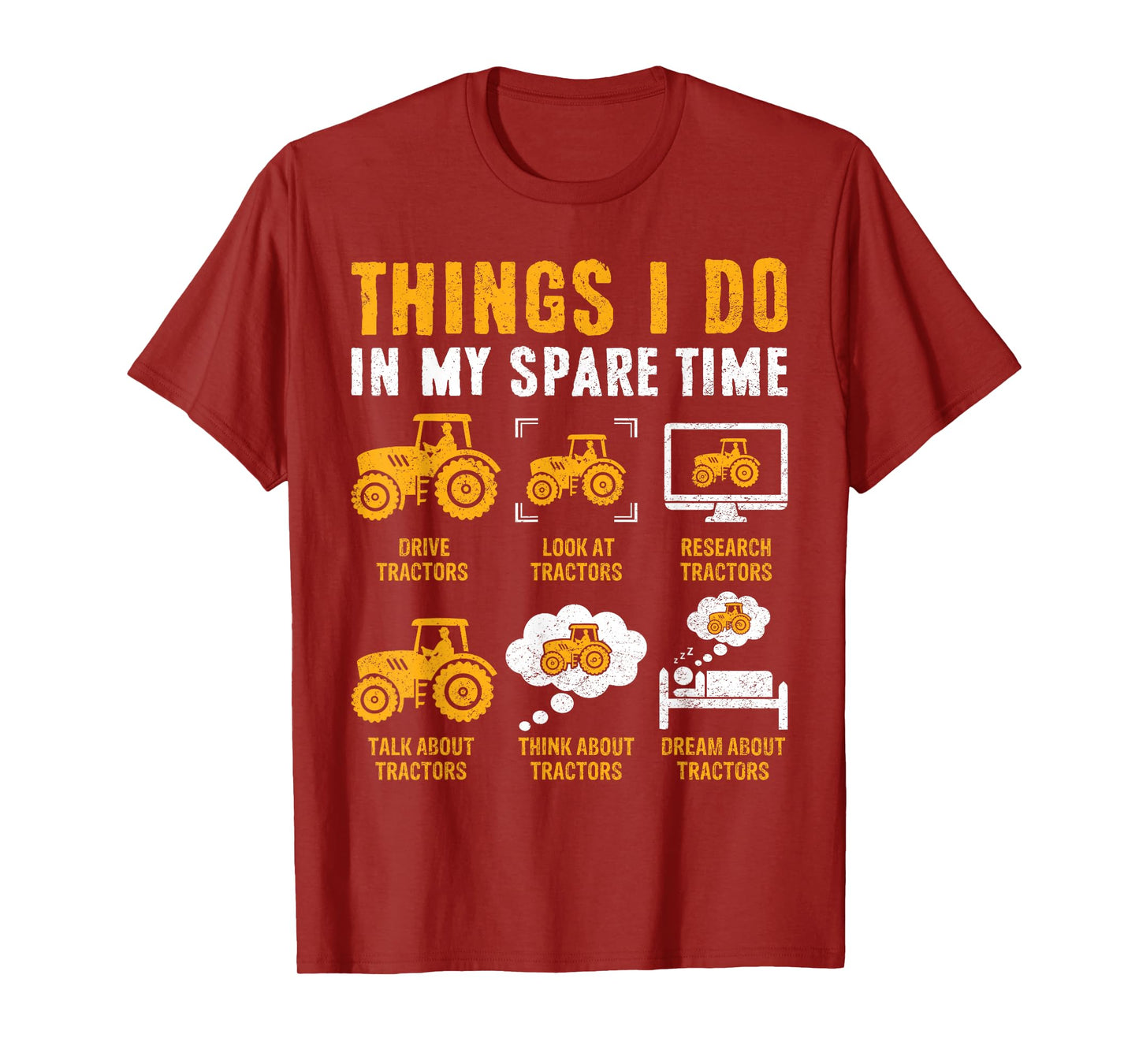 Things I Do In My Spare Time Funny Tractor Lovers T-Shirt