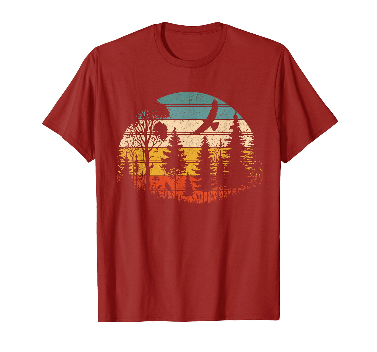 Trees Wildlife Nature Retro Vintage Forest Funny T-Shirt