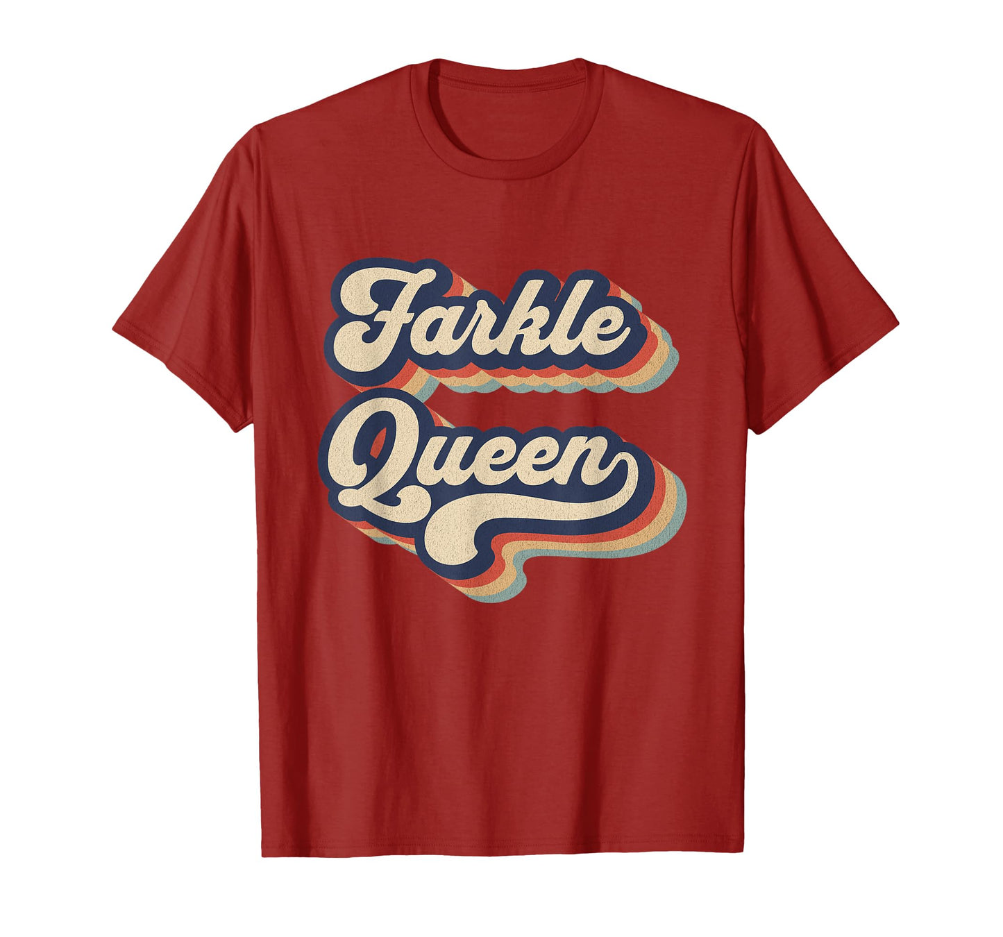 Farkle Queen Vintage Farkle Dice Game Womens T-Shirt