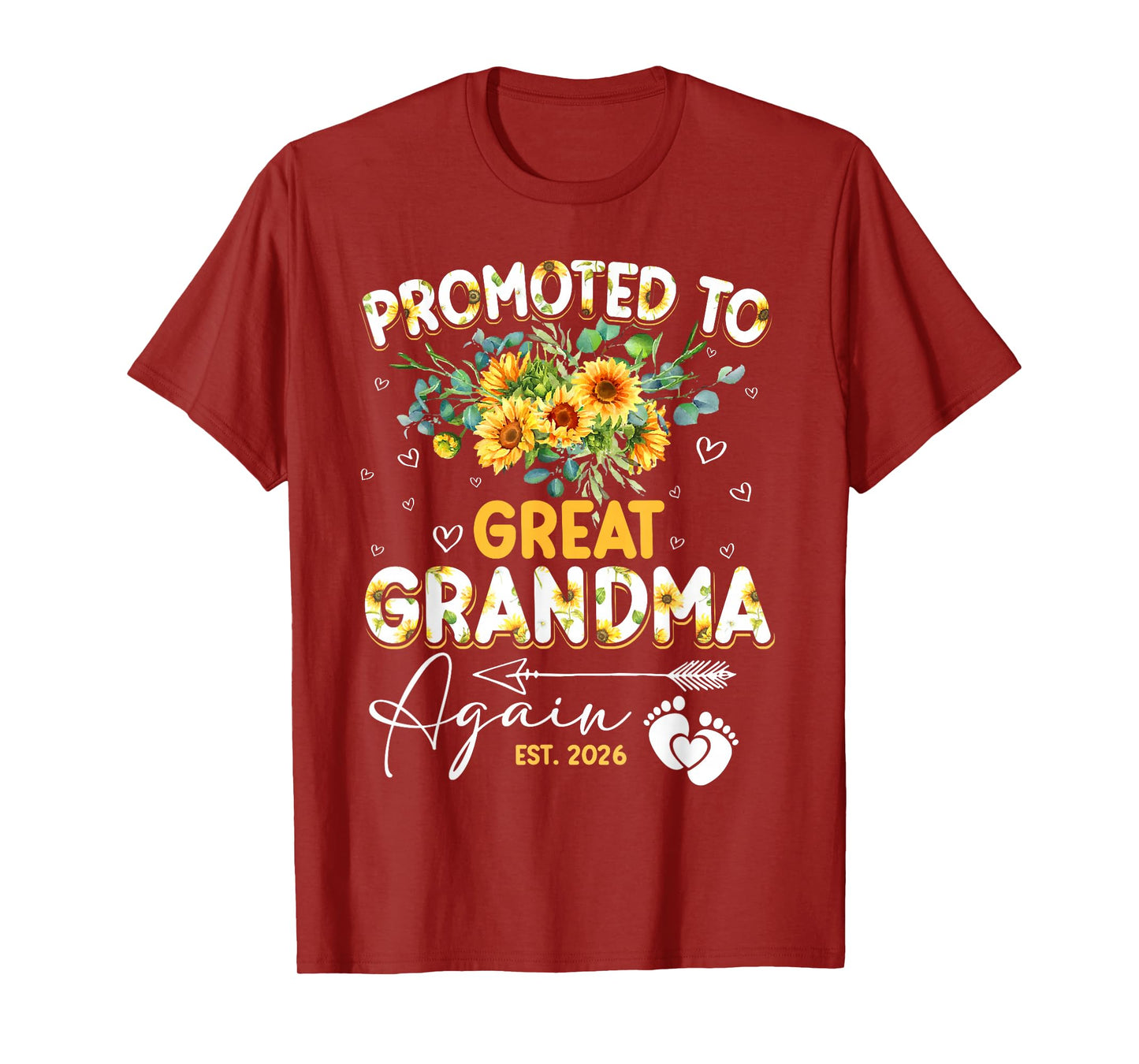 Promoted to Great Grandma Again 2026 Pregnancy Announcement T-Shirt
