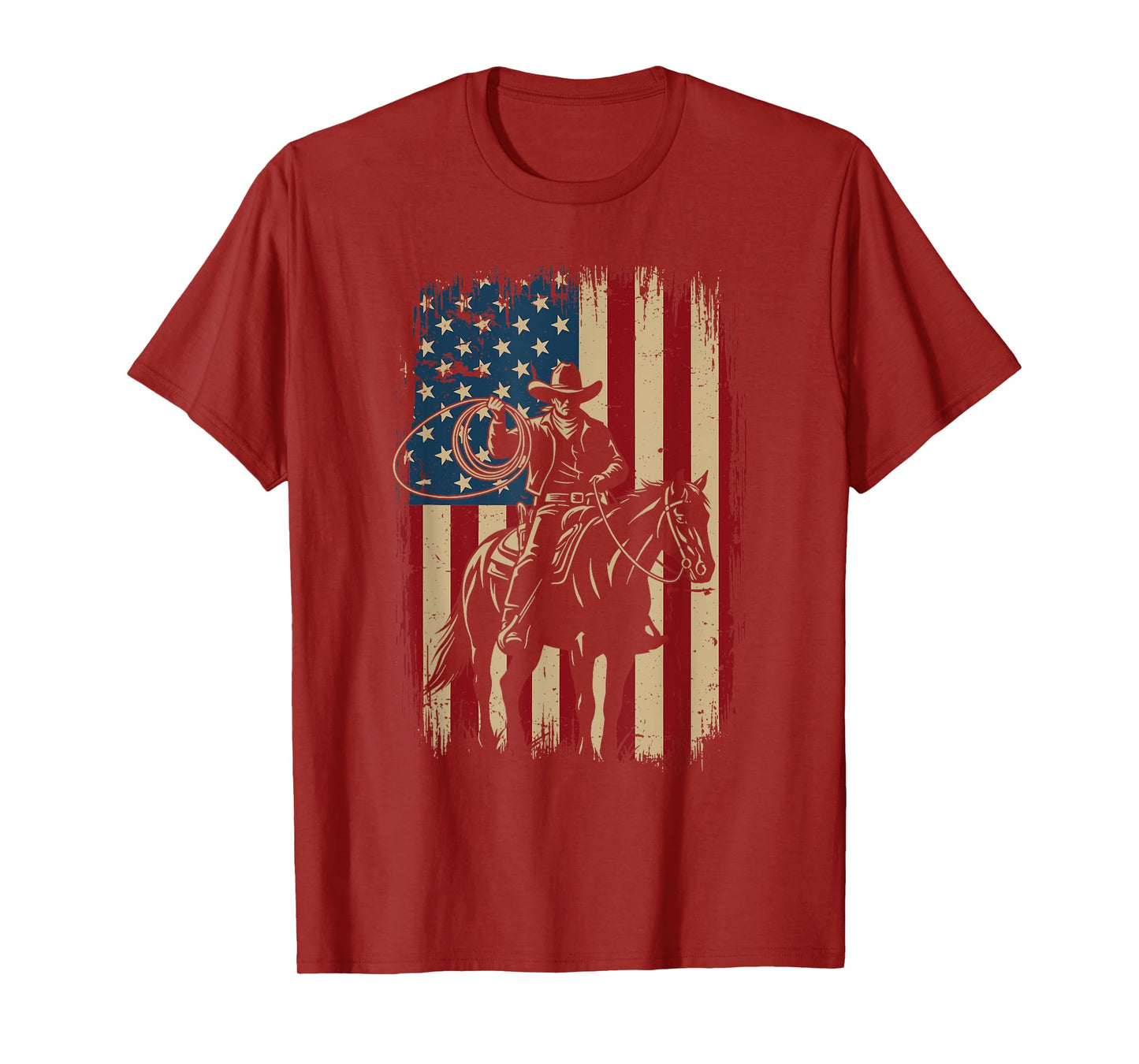 Patriotic Cowboy - Country Western Cowpoke Rancher T-Shirt