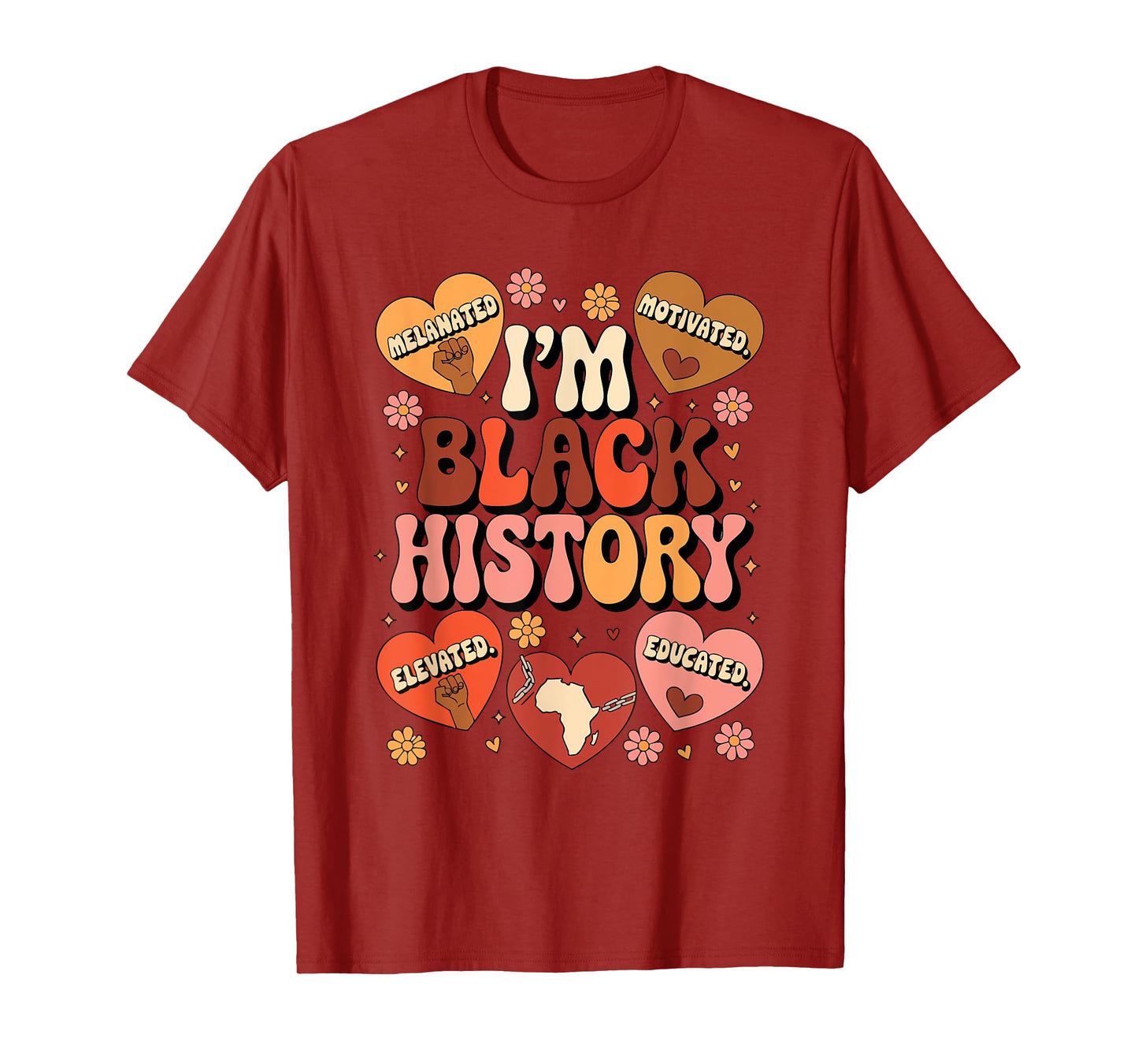 I'M BLACK History Pride Black History Afro Motivation T-Shirt