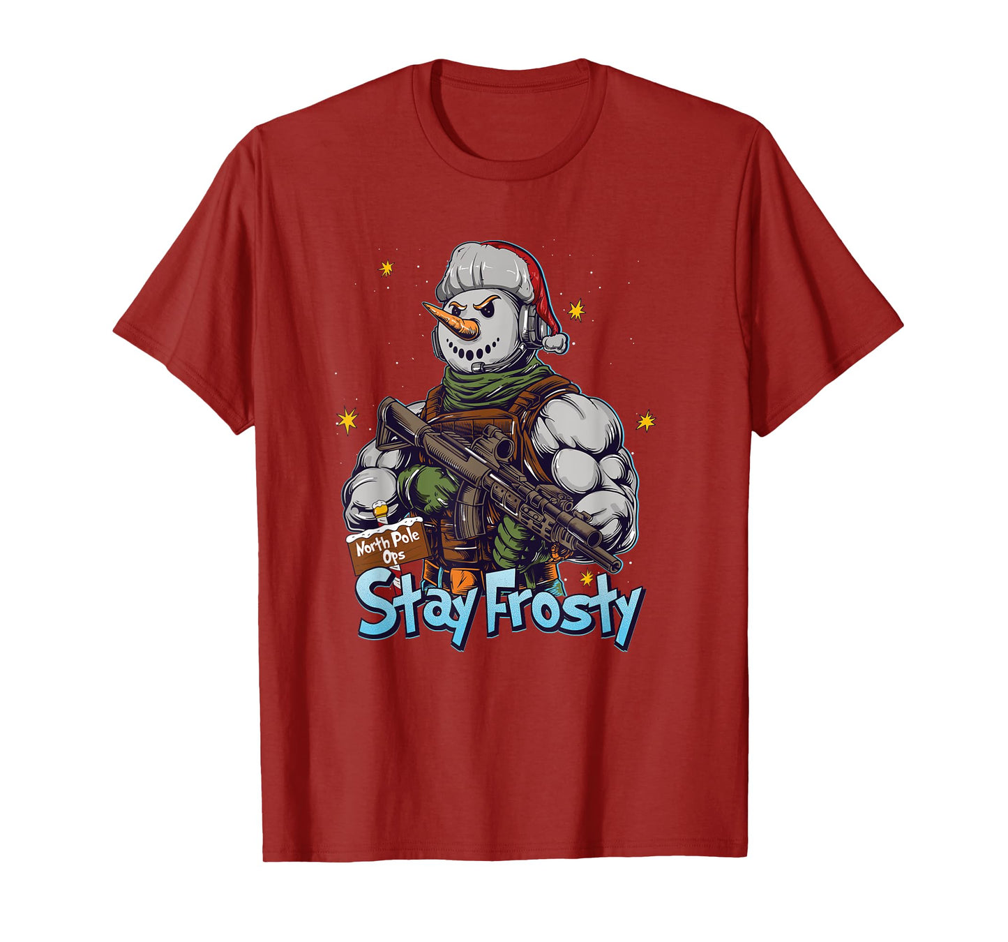 Funny Stay Frosty Soldier Saying I'm Ready Military Veteran T-Shirt