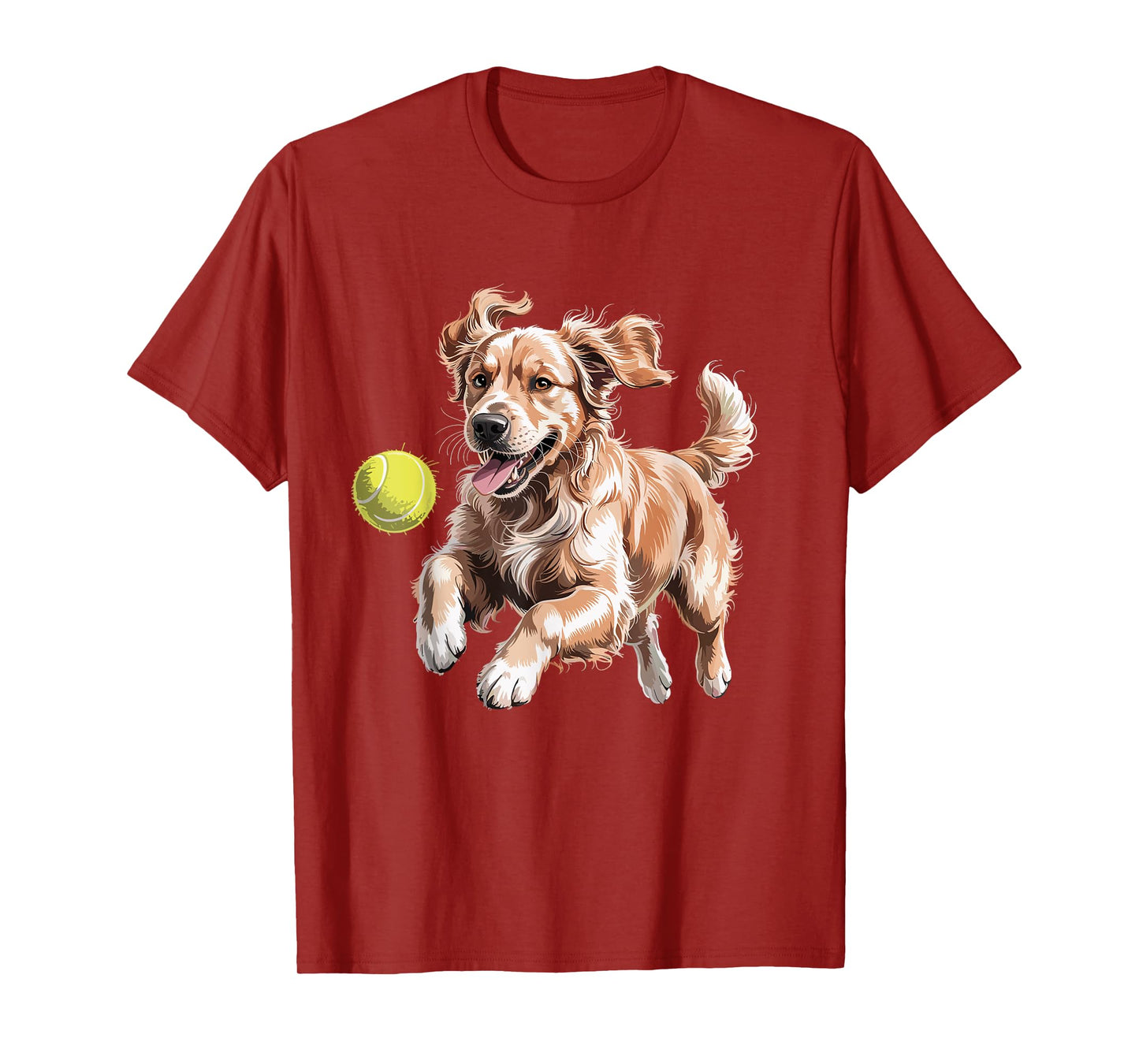 Golden Retriever Chasing A Ball Puppy Golden Retriever Owner T-Shirt