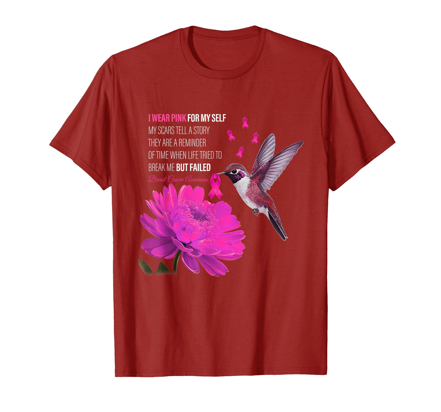 I Wear Pink For Myself My Scars Tell A Story Breast Cancer T-Shirt