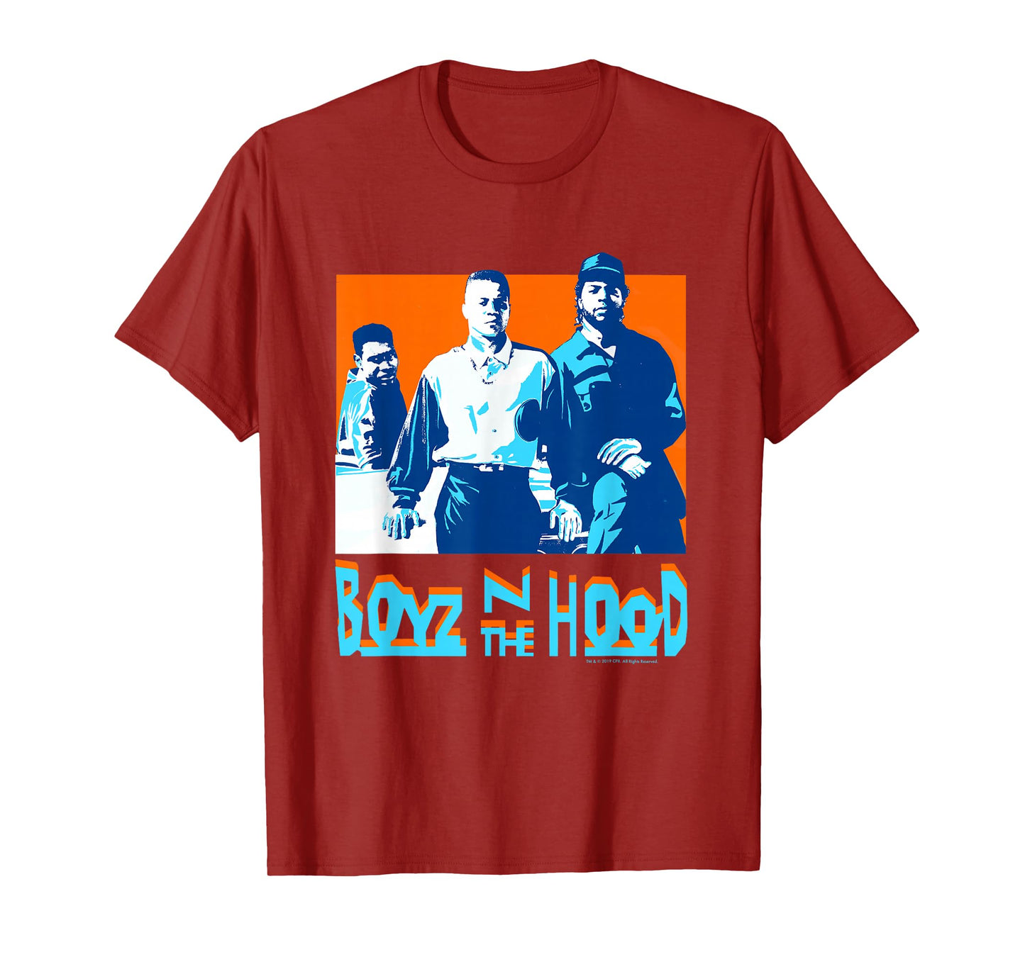 Boyz N The Hood Iconic Group Shot Silhouette Chest Poster T-Shirt