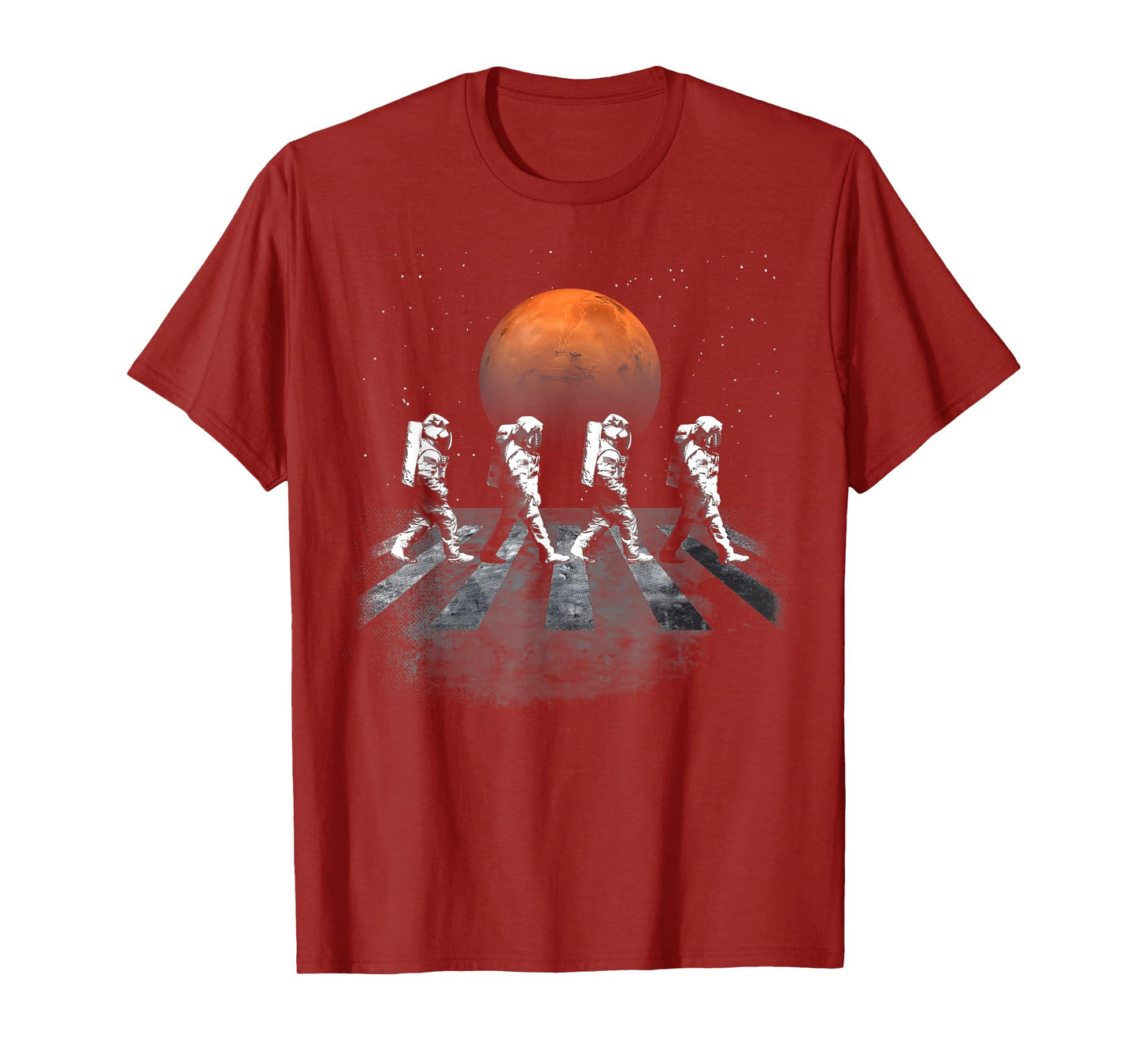 Astronauts In Walking In Space Occupy Mars Funny Men Women T-Shirt