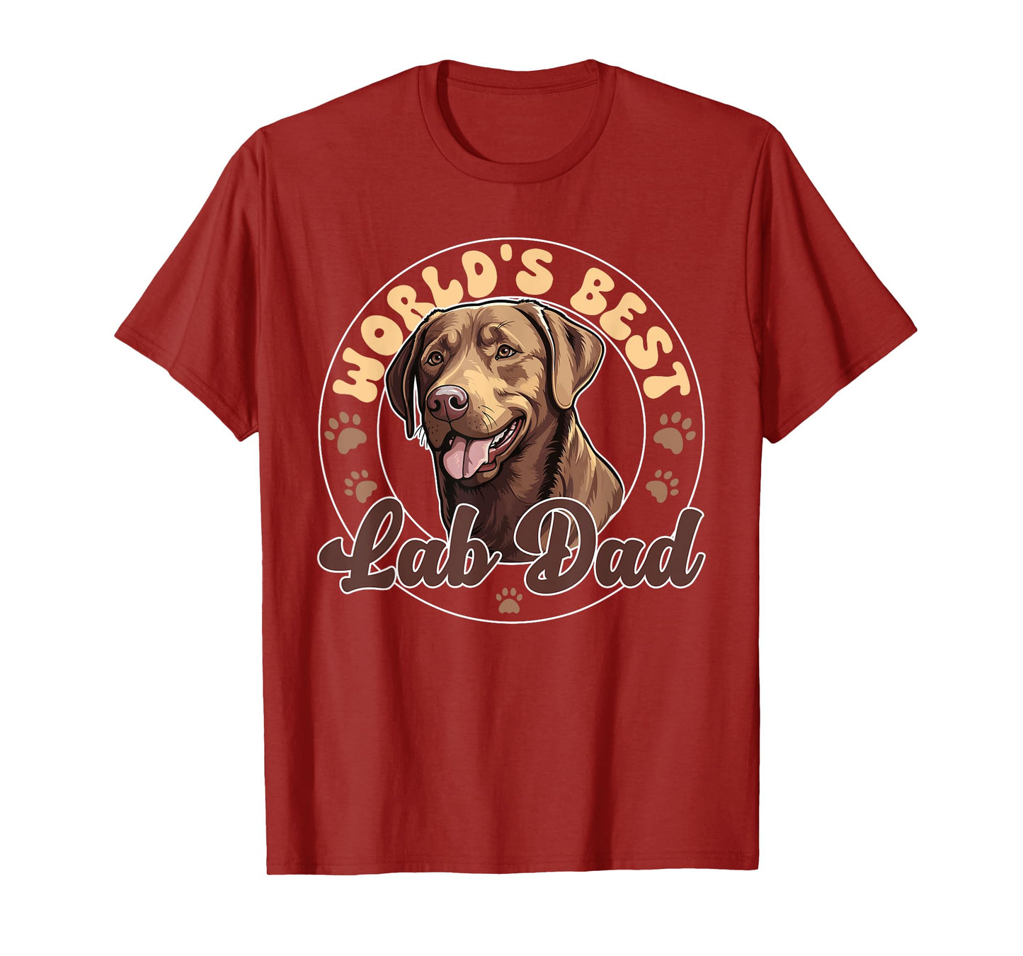 Chocolate Labrador Retirever Dog World's Best Lab Dad T-Shirt