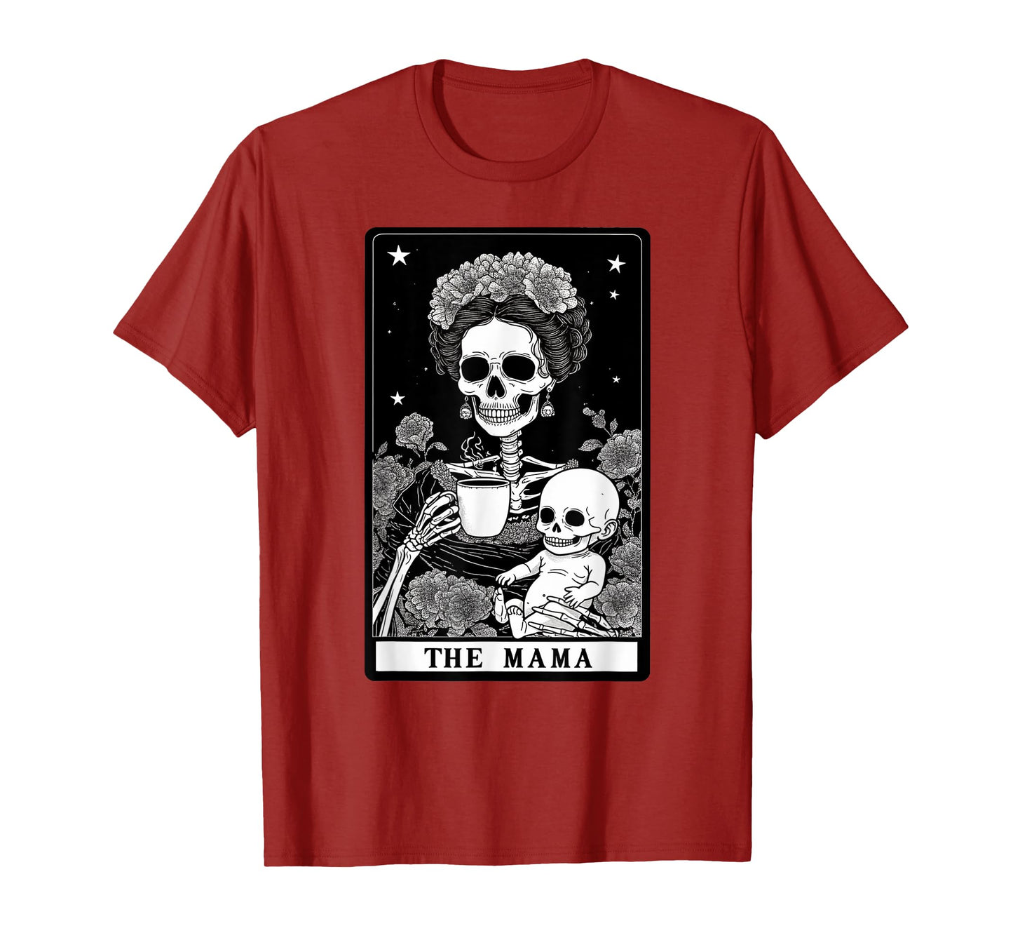 The Mama Gothic Tarot Motherhood Mom Skeleton Mother's Day T-Shirt