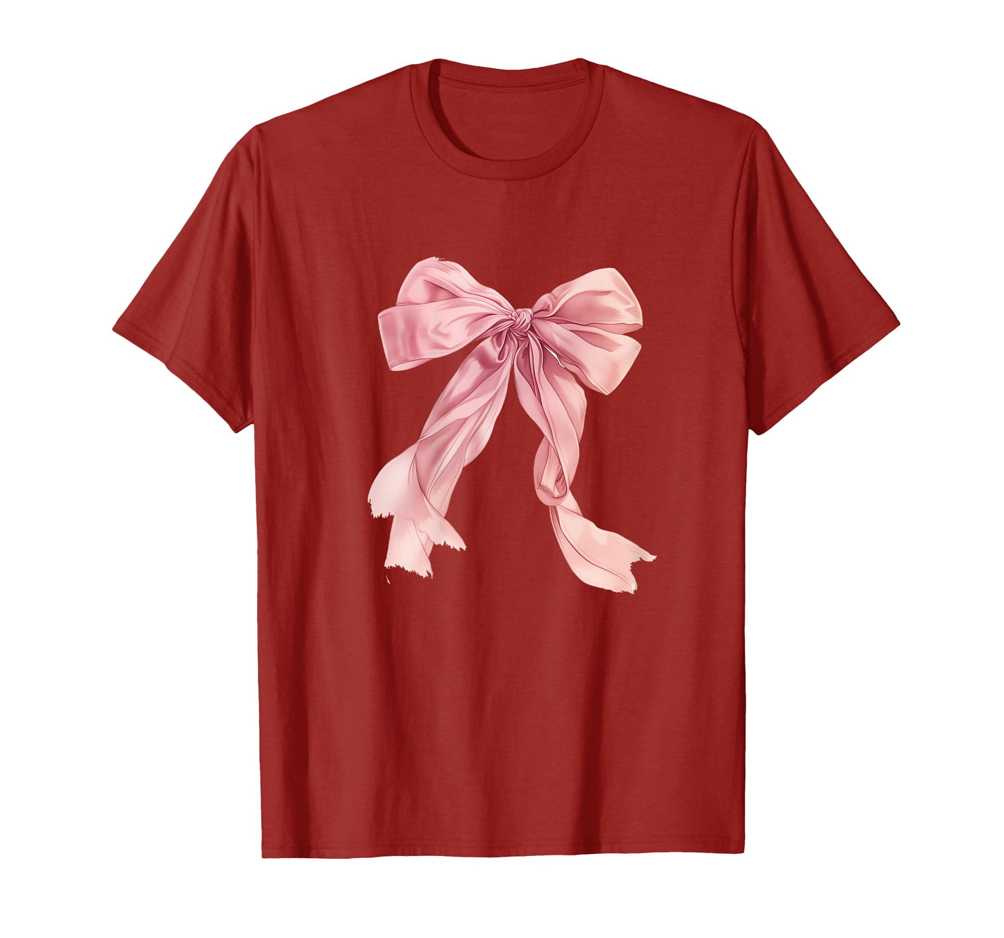 Pink Bow Tops for Women Girls Clothes Trendy Cute Coquette T-Shirt