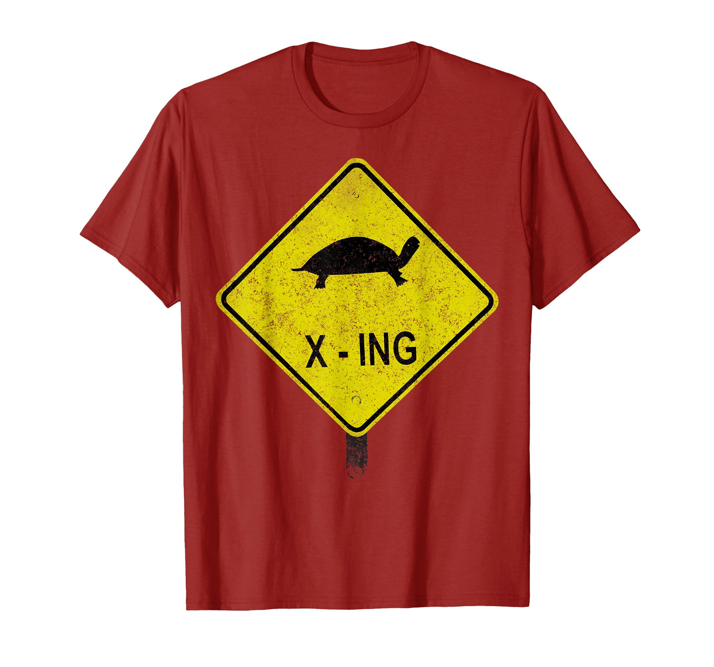 Turtle Crossing X-ing Sign Beach Sea Shore Marine Wildlife T-Shirt