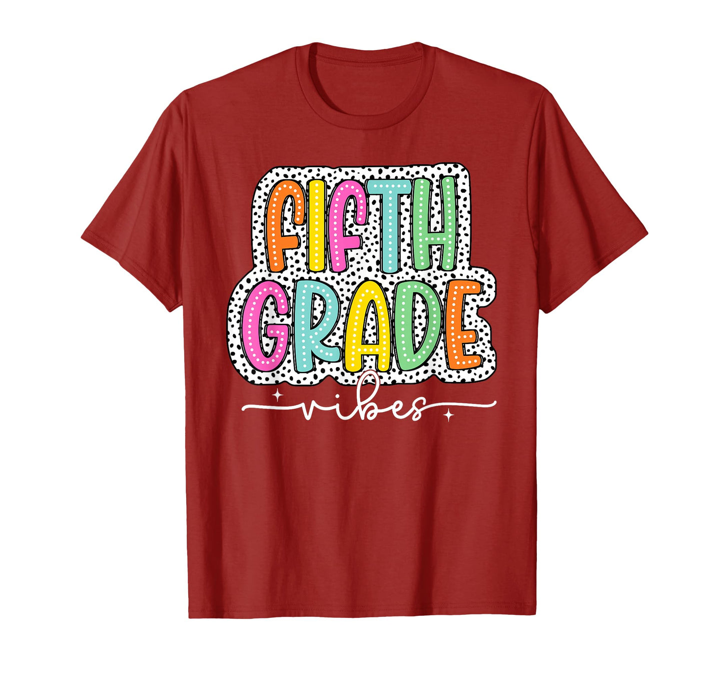 5th Fifth Grade Vibes Back to School Dalmatian Dots T-Shirt