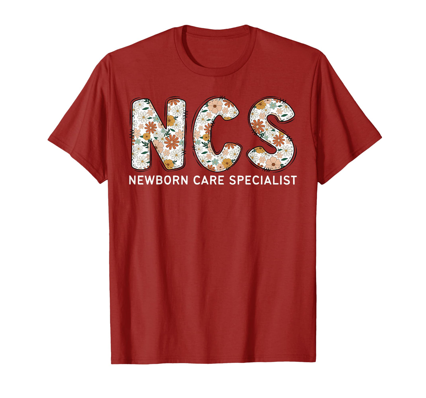 NCS Newborn Care Specialist Boho Floral Mother Baby Nurse T-Shirt
