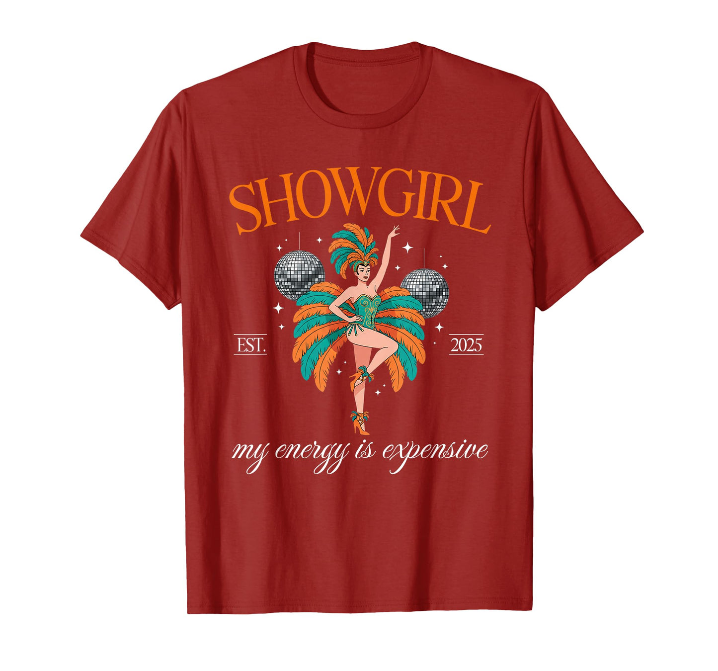 Showgirl Era Graphic Disco Ball My Energy is Expensive Women T-Shirt