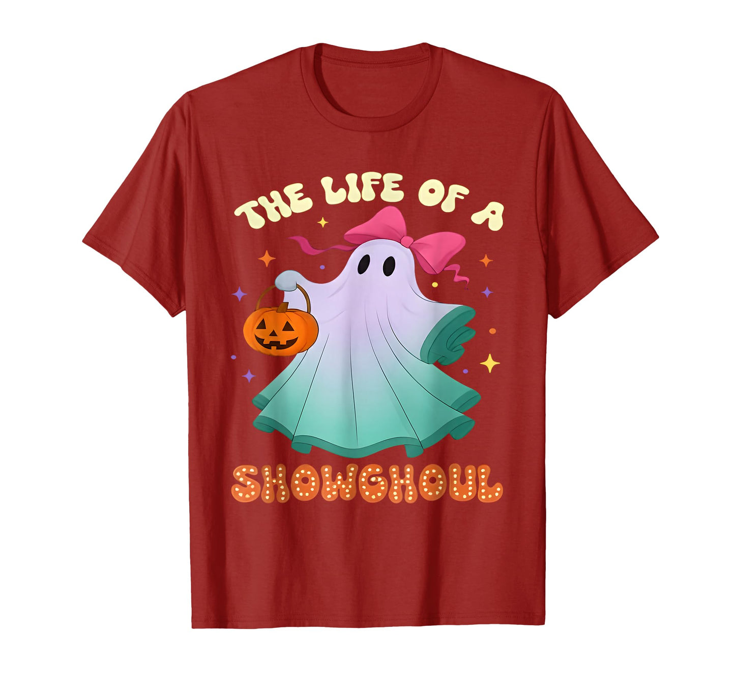 he Life of a Showghoul Retro Halloween Show Ghosts Girl T-Shirt