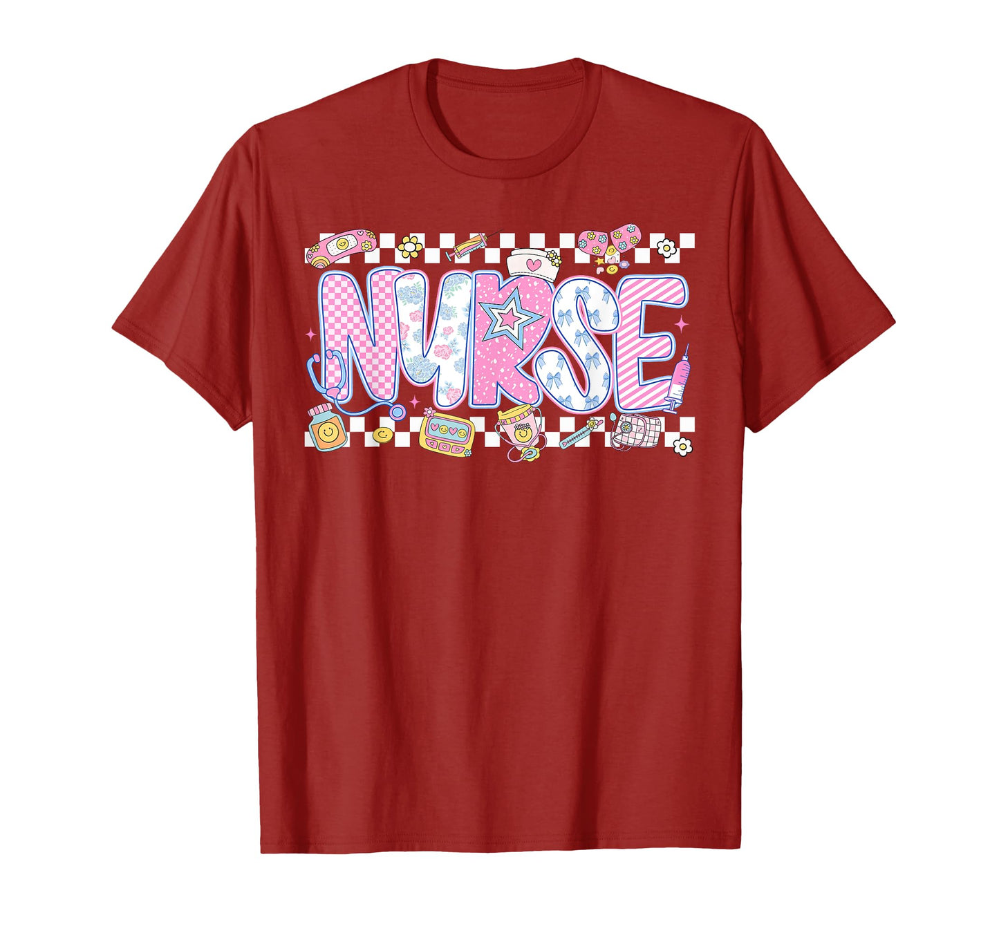 RN Nurse Floral Print Registered Nurse Nursing School Women T-Shirt
