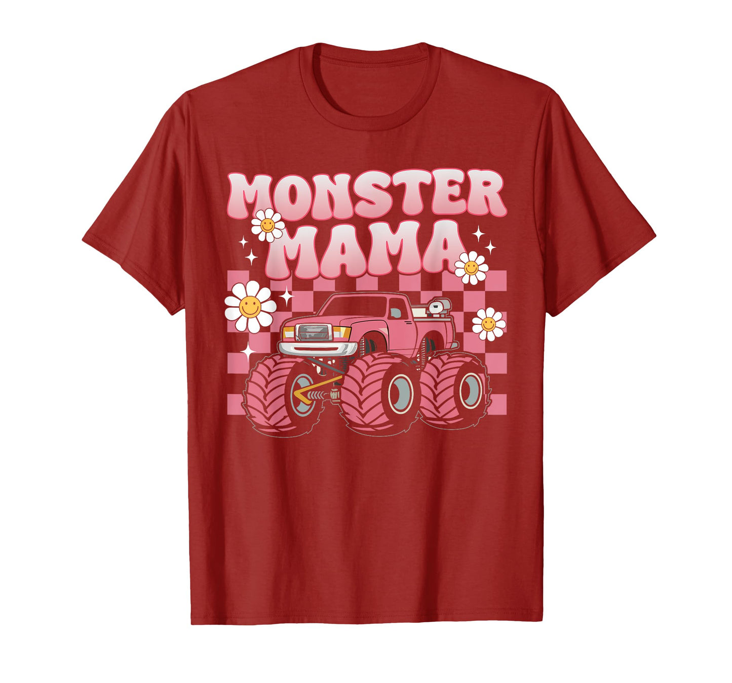 Groovy Monster Truck Mama Mom Monster Truck Are My Jam Truck T-Shirt