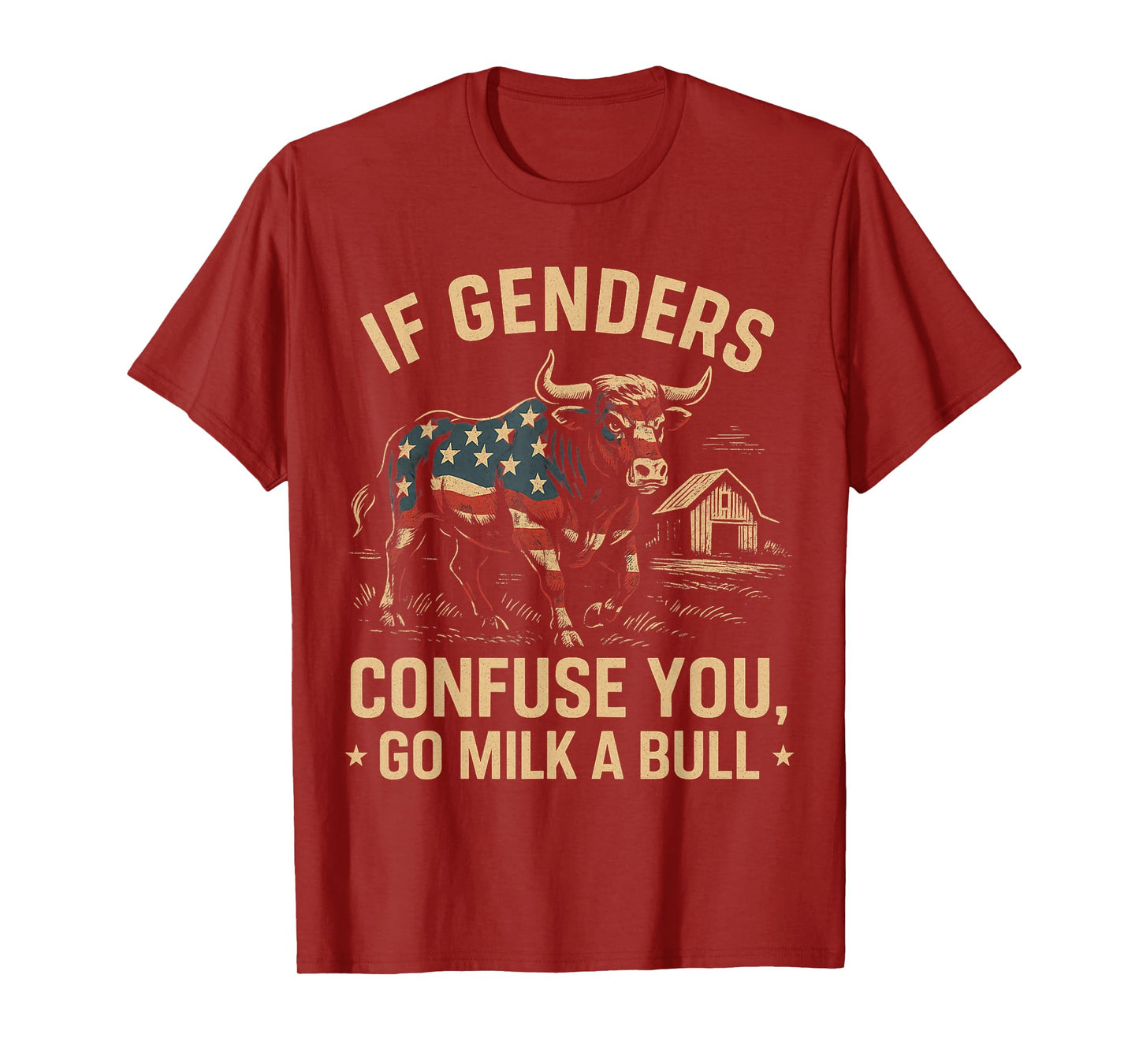 Funny Quote if Genders Confuse You Go Milk a Bull Vintage T-Shirt