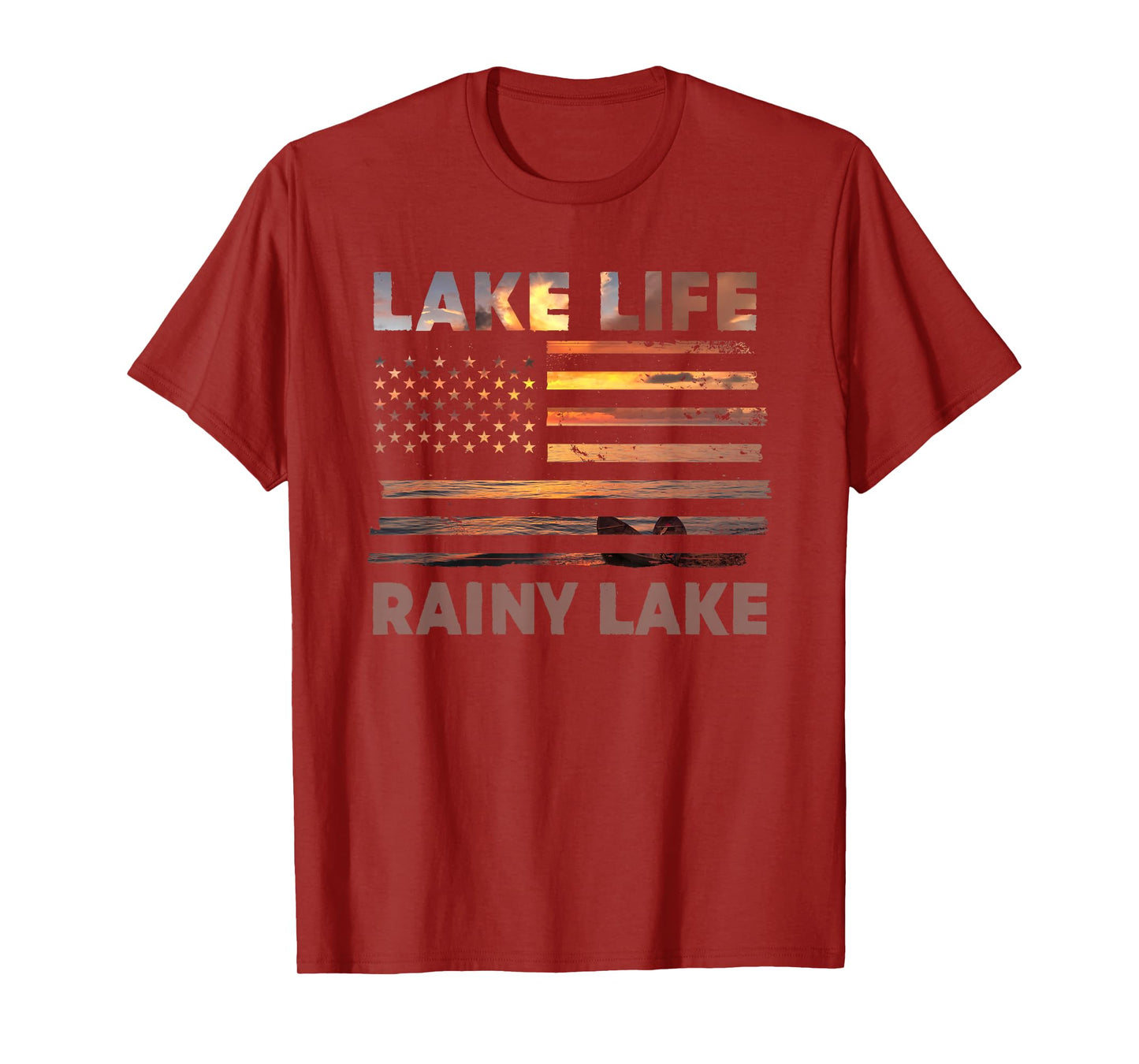 Lake Life Rainy Lake Scenic Outdoor Adventure T-Shirt