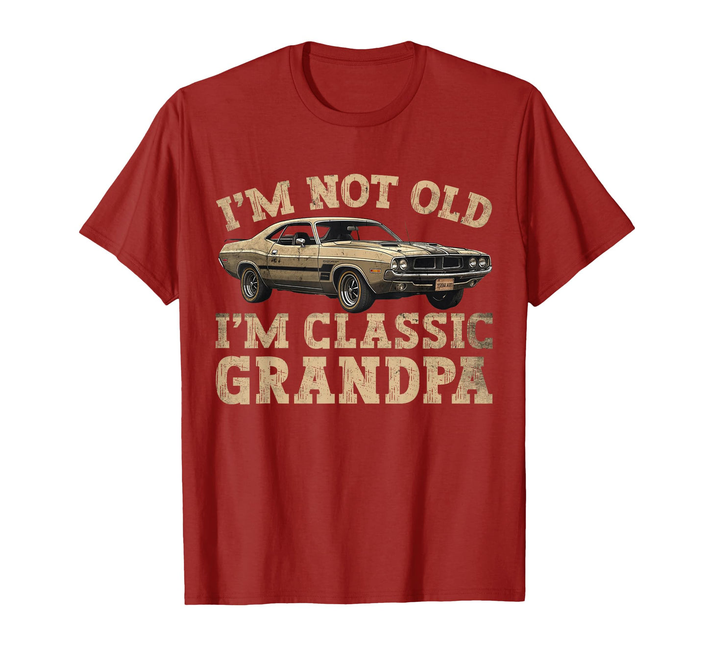 Funny Grandpa Classic Car Graphic for Grandpa on fathers day T-Shirt
