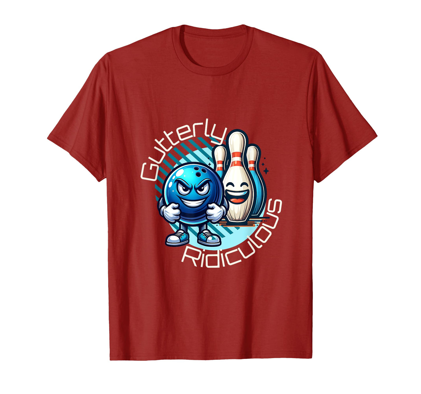 Gutterly Ridiculous Cartoon Bowling T-Shirt