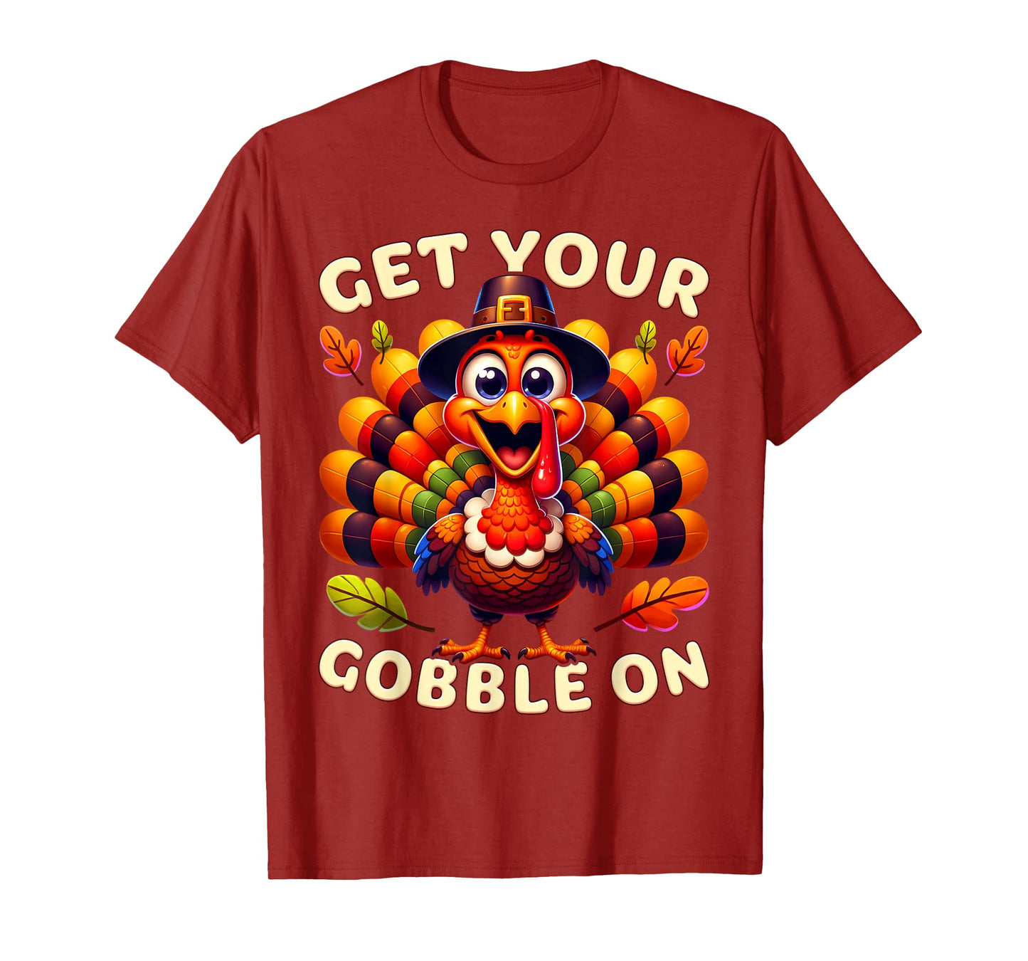 Thanksgiving Funny Pilgrim Turkey Get Your Gobble On T-Shirt