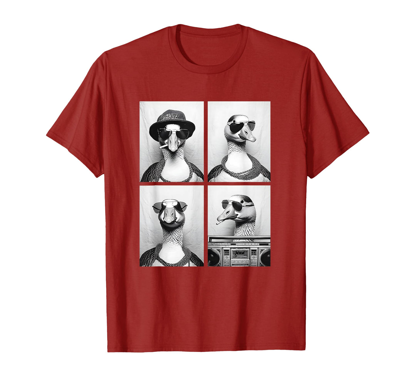 Funny Gangster Goose Hip Hop Street Urban Animals Geese Meme T-Shirt