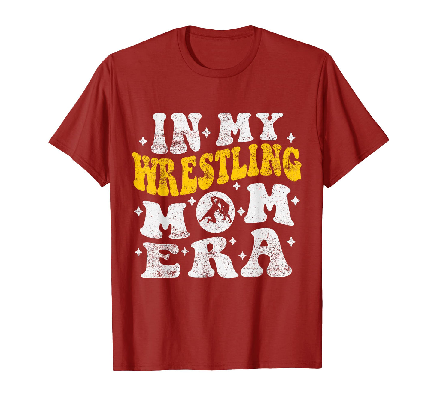 In My Wrestling Mom Era Funny Wrestler Wrestling Groovy T-Shirt
